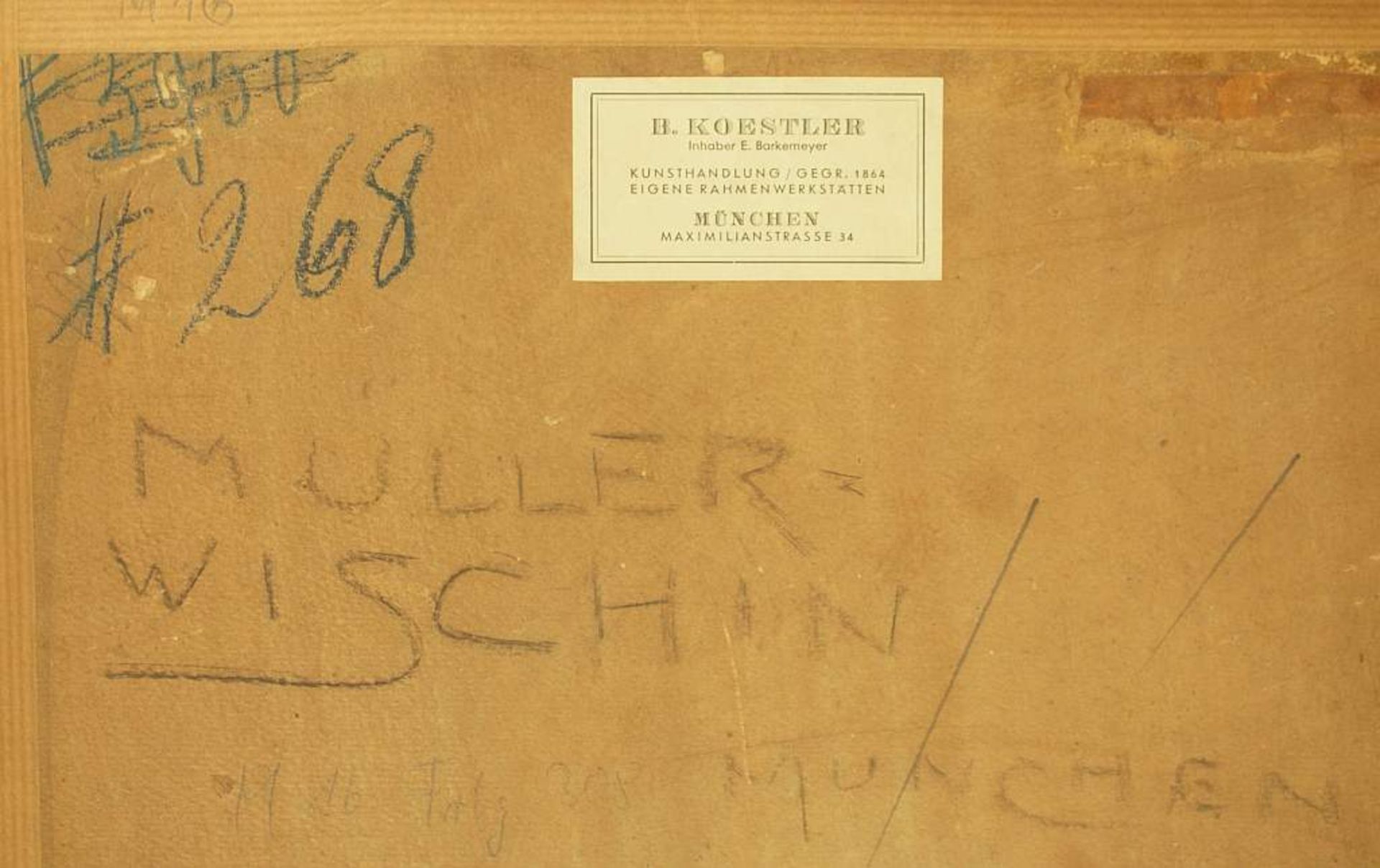 MÜLLER-WISCHIN, Anton. MÜLLER-WISCHIN, Anton. 1865 Weißenhorn bei Ulm - Marquartstein 1949. - Image 5 of 7