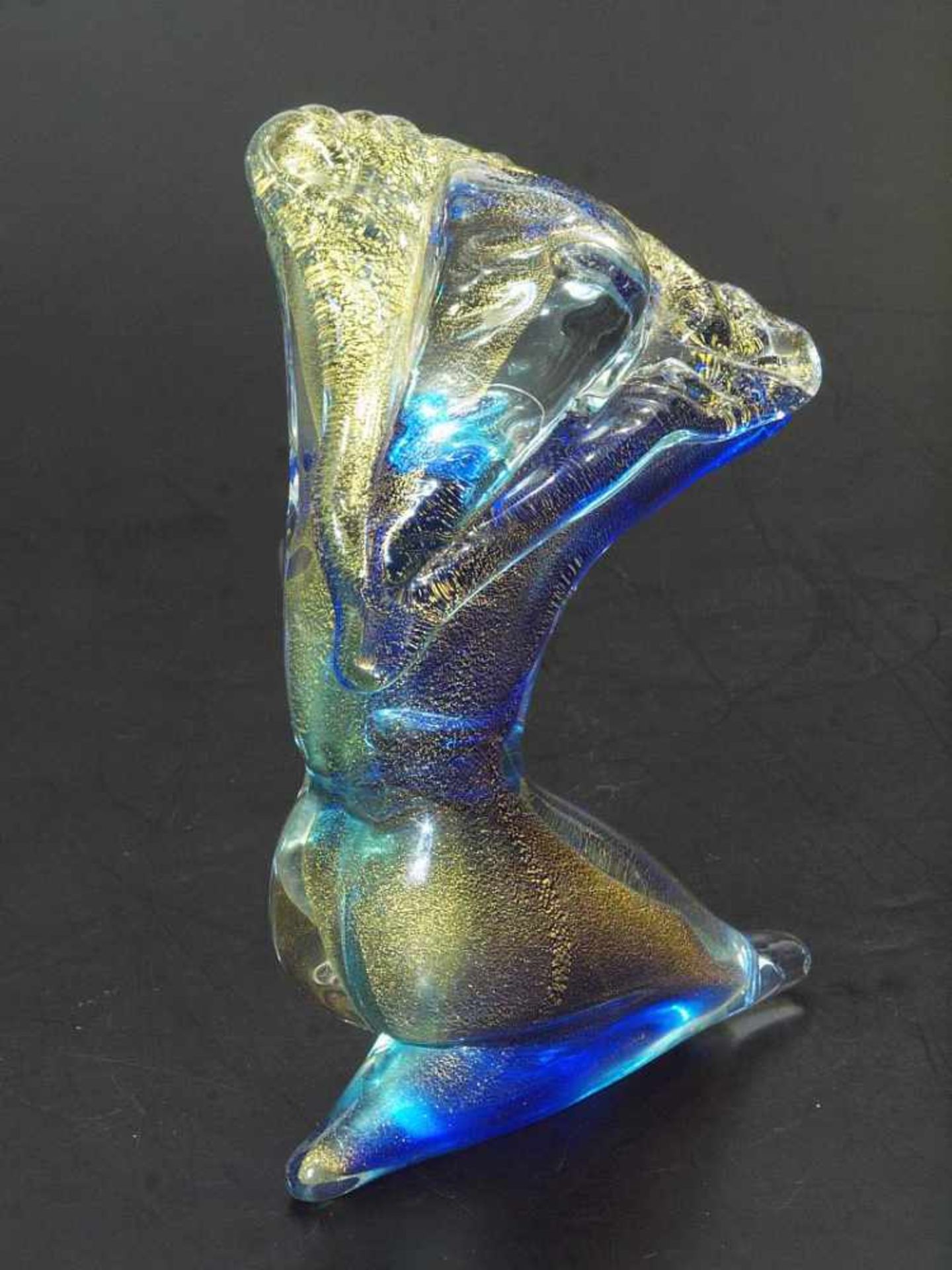 Weiblicher Akt. Weiblicher Akt. Wohl Murano/Italien. 20. Jahrhundert. Farbloses Glas mit blauem - Bild 4 aus 5