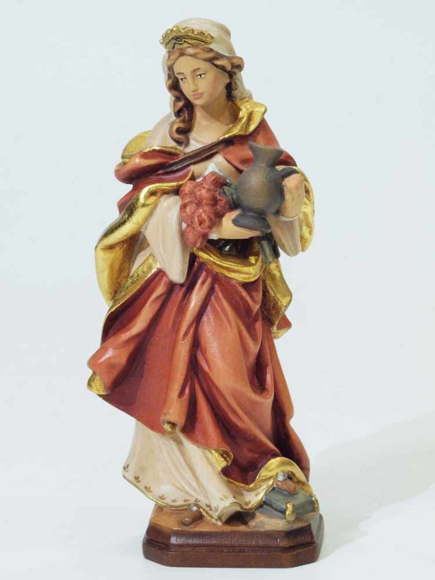 Heilige Elisabeth. Heilige Elisabeth. 20. Jahrhundert. Holz geschnitzt, farbig gefasst. Die junge - Bild 2 aus 4