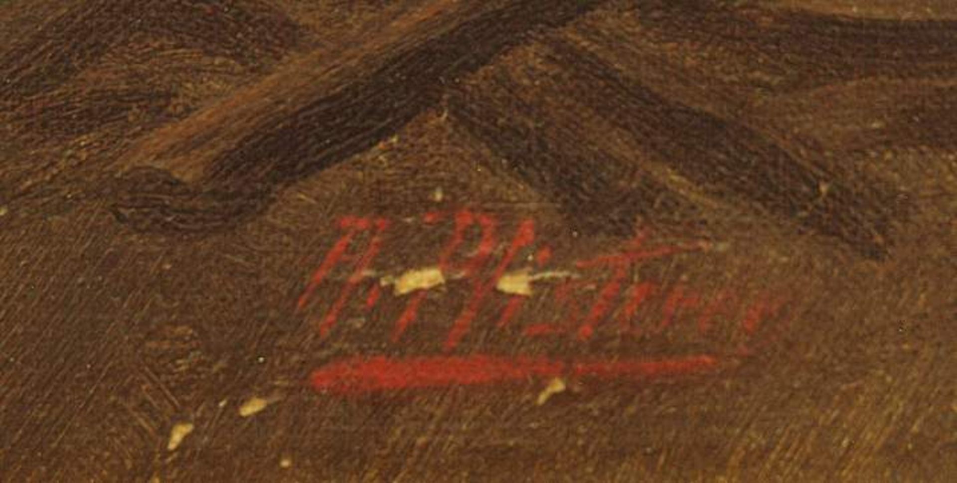 PFISTERER, A. PFISTERER, A. Ende 19. Jahrhundert. Der Zitherspieler. Öl auf Leinwand, links unten - Bild 4 aus 6