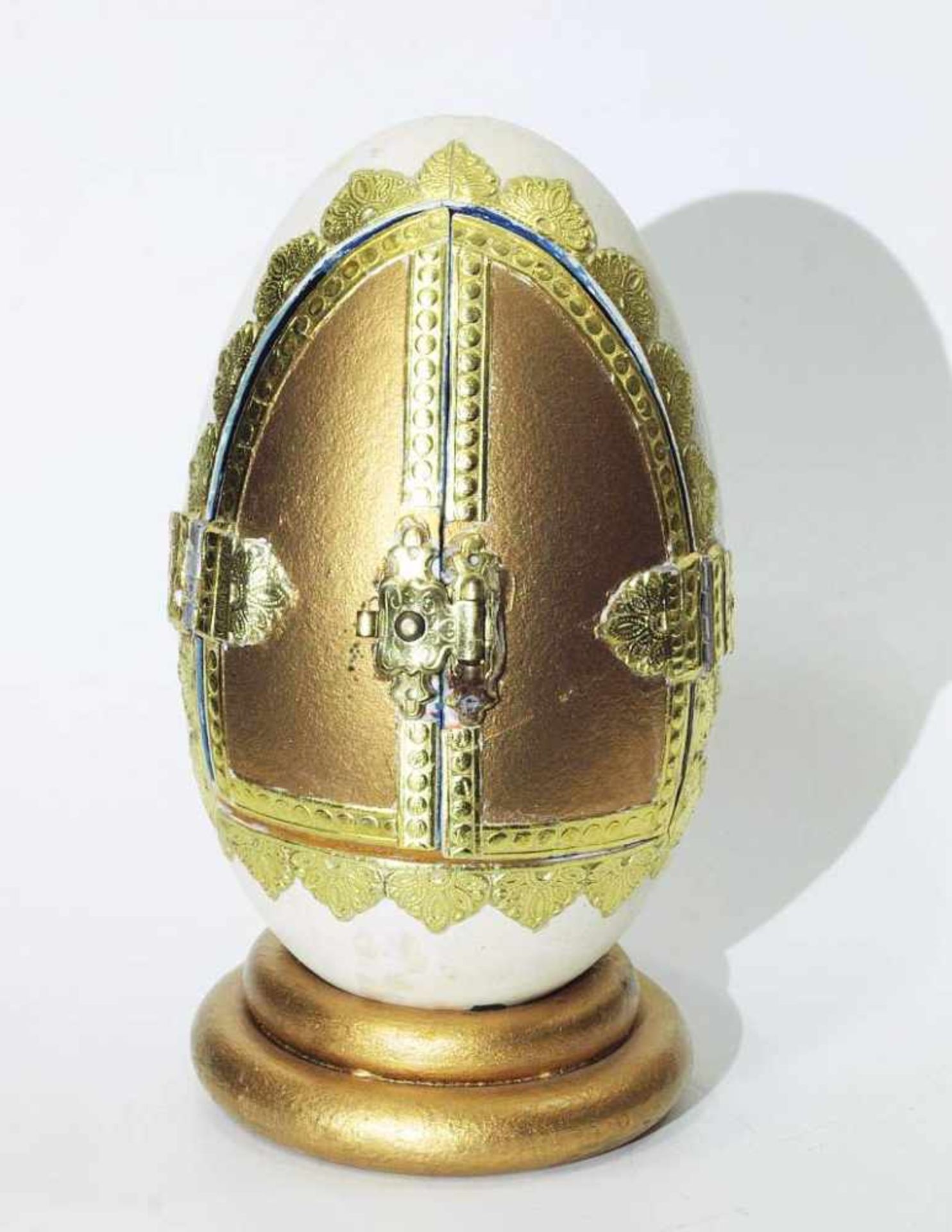 Krippenszene in Ei Krippenszene in Ei. 20. Jahrhundert. Vermutlich Gänseei als Krippe, dekoriert mit - Bild 4 aus 6