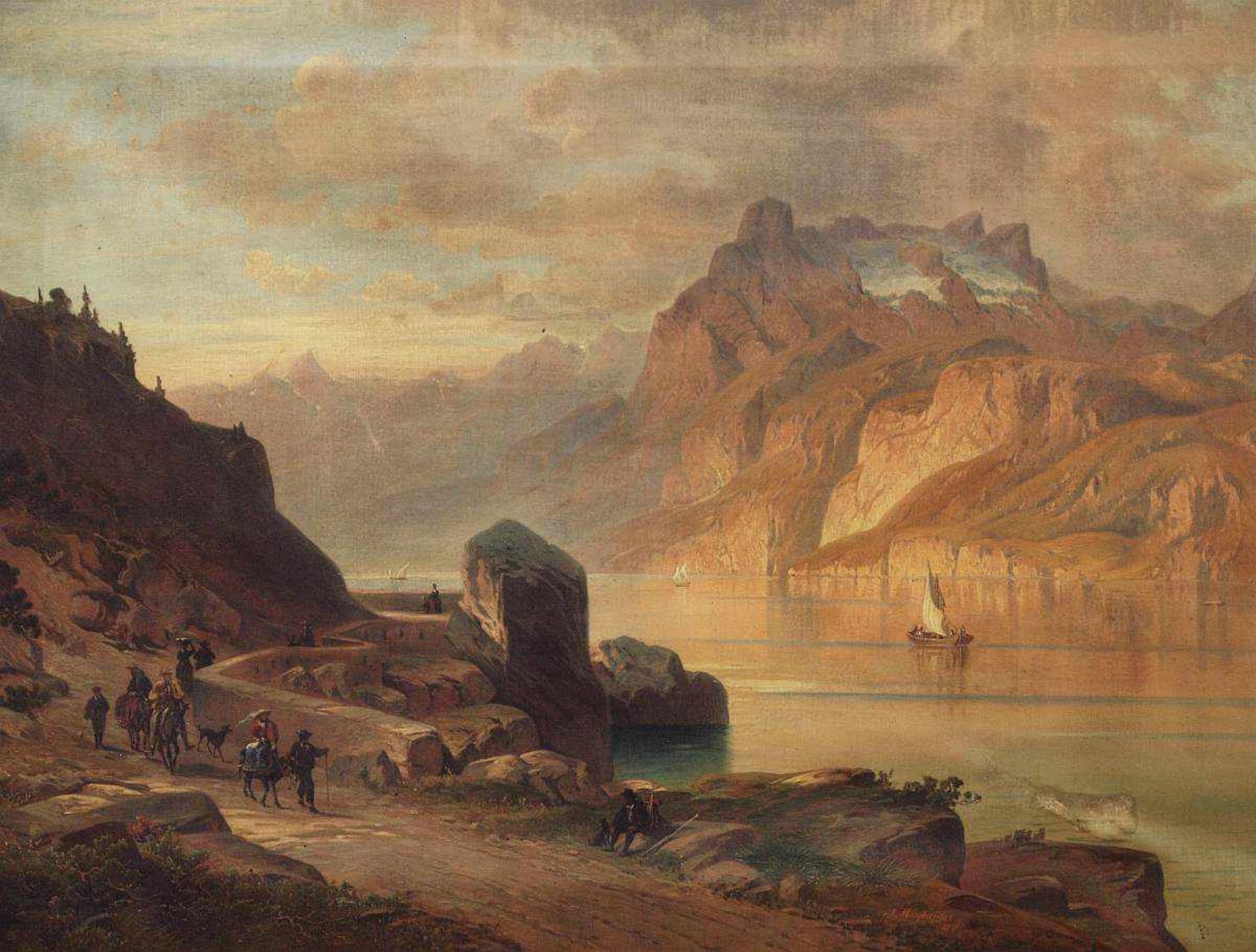 MAYBURGER, Joseph. MAYBURGER, Joseph. 1814 Straßwalchen - 1908 Salzburg. Blick auf den - Bild 2 aus 5
