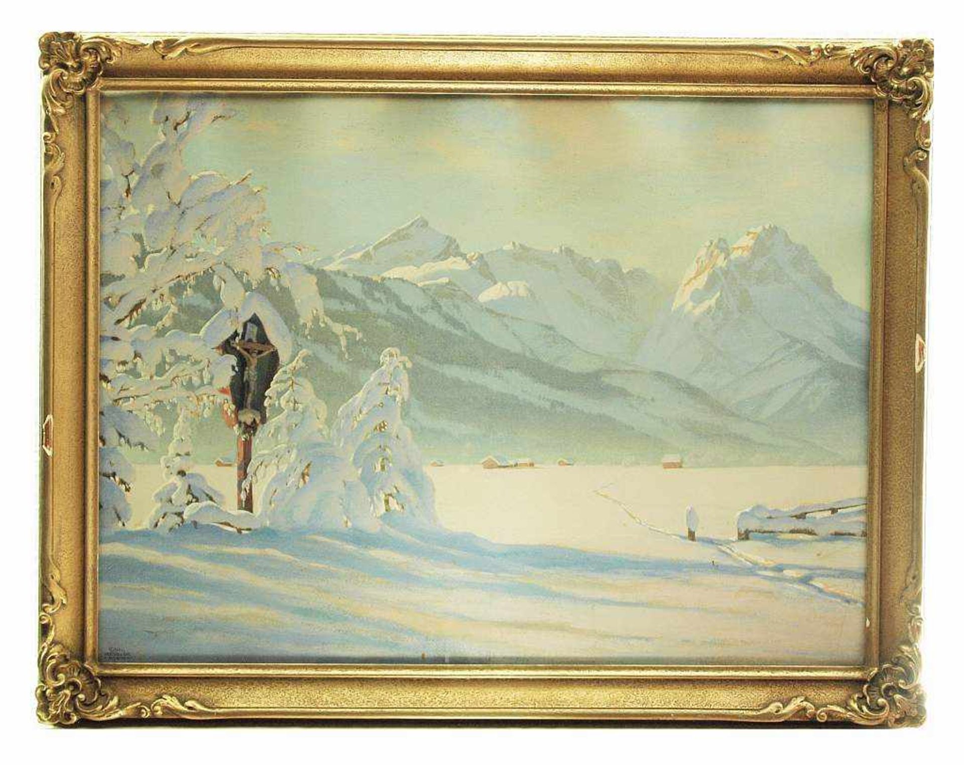 KESSLER, Carl. KESSLER, Carl. 1876 Coburg - 1968 München. Winterlandschaft mit Blick auf das - Bild 3 aus 5