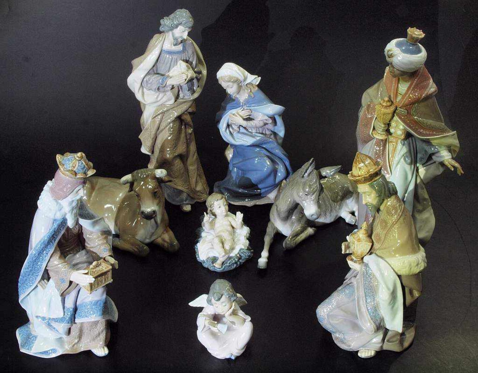 Weihnachtskrippe. Weihnachtskrippe. LLADRO/Spanien. 20. Jahrhundert. Dezent farbig unter Glasur - Image 2 of 5