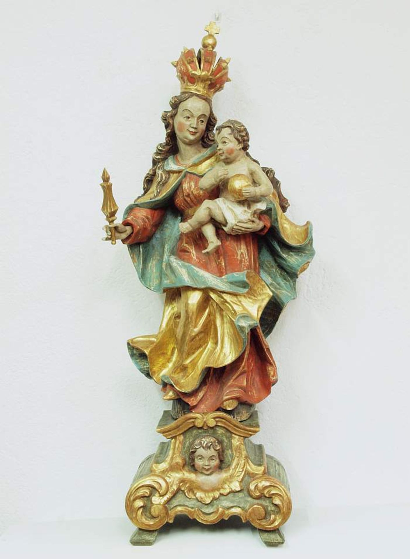 Madonna mit Kind. Madonna mit Kind. 19. Jahrhundert. Innsbrucker Madonna, der Stil der