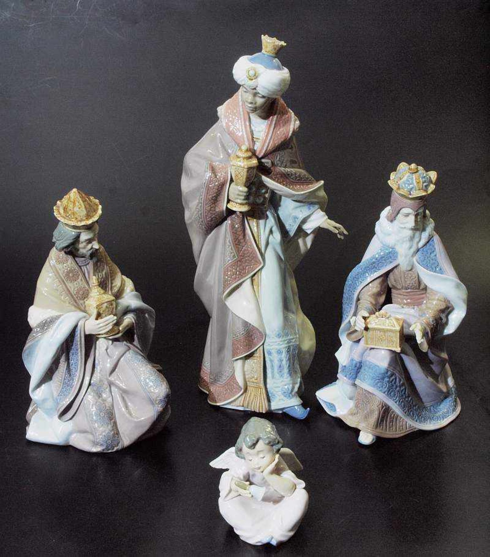 Weihnachtskrippe. Weihnachtskrippe. LLADRO/Spanien. 20. Jahrhundert. Dezent farbig unter Glasur - Bild 4 aus 5