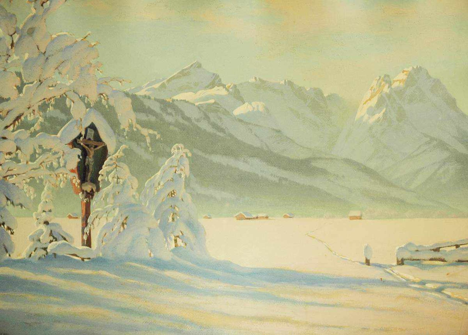 KESSLER, Carl. KESSLER, Carl. 1876 Coburg - 1968 München. Winterlandschaft mit Blick auf das - Bild 2 aus 5