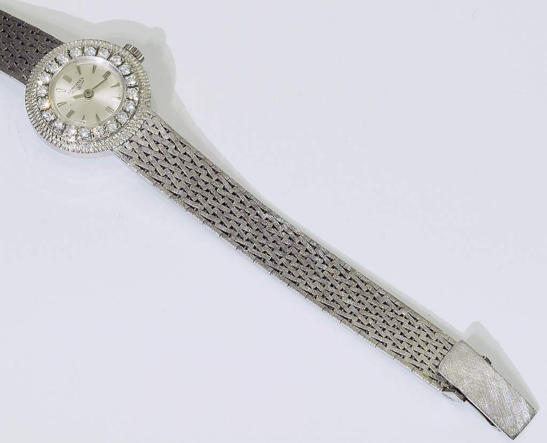 LONGINES Damen-Armbanduhr LONGINES Damen-Armbanduhr. Uhr und Ansatzband in 750er Weißgold. Lunette - Bild 6 aus 8