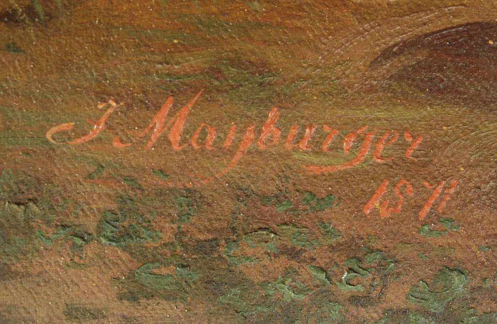 MAYBURGER, Joseph. MAYBURGER, Joseph. 1814 Straßwalchen - 1908 Salzburg. Blick auf den - Bild 5 aus 5