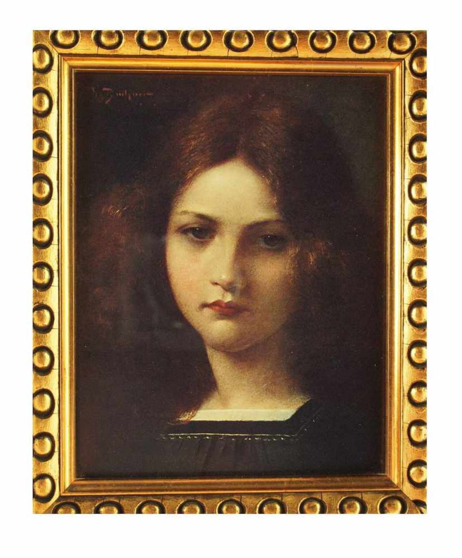 Porträt eines jungen Mädchens. Porträt eines jungen Mädchens. 20. Jahrhundert. Siebdruck/Papier, - Bild 3 aus 5