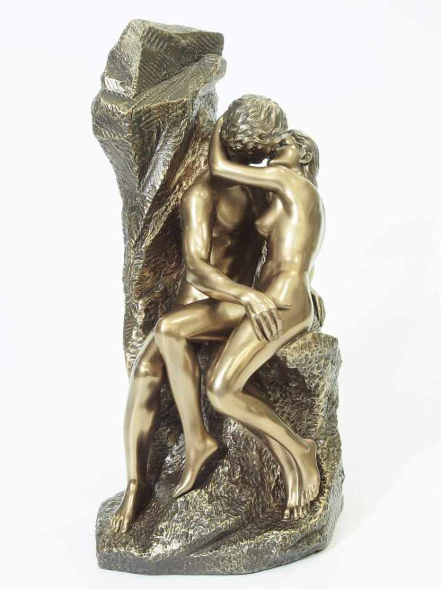 Akt, Paar sich küssend. Akt, Paar sich küssend. VERONESE, 20. Jahrhundert. Kunstguss in Bronzeoptik. - Image 3 of 8