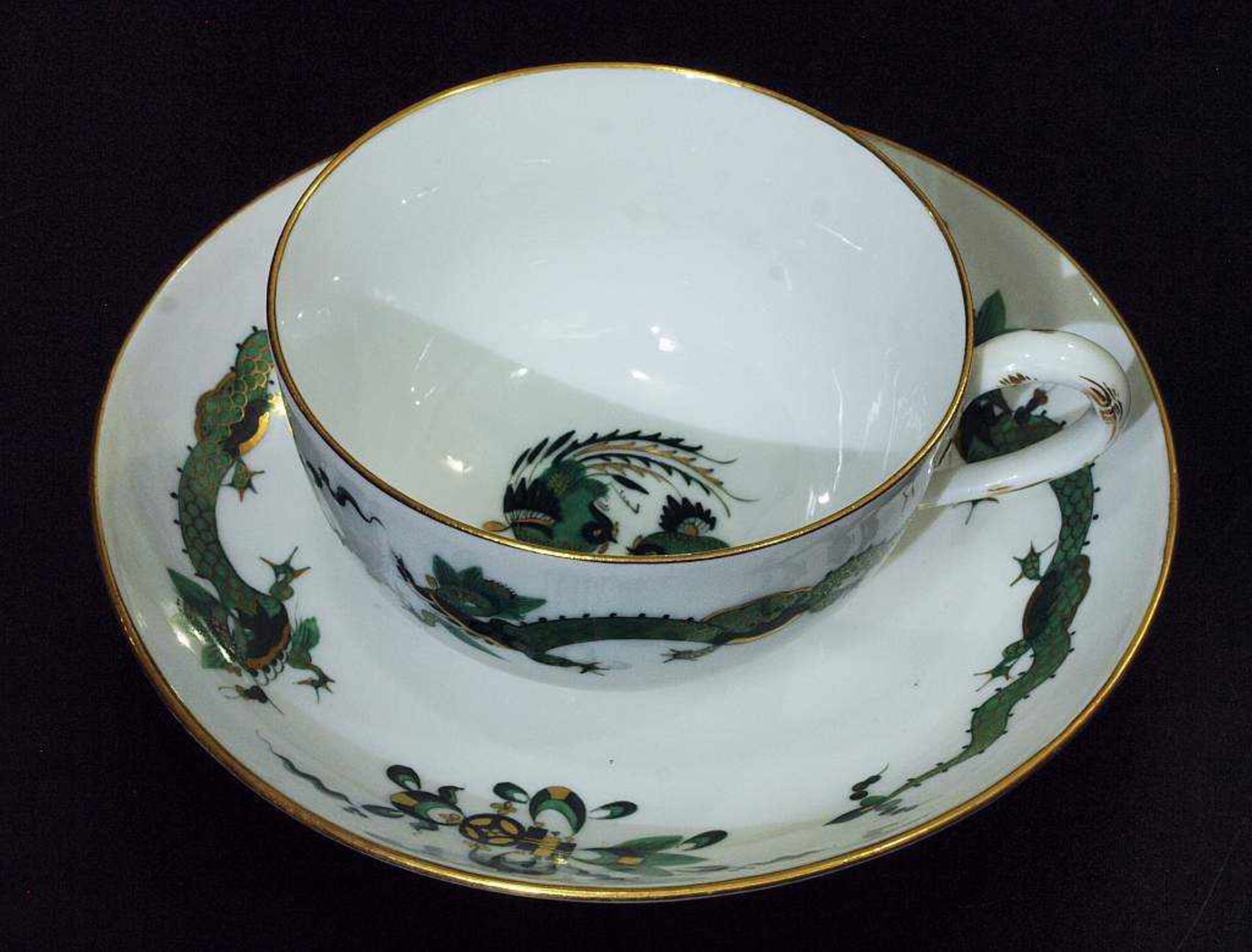 Indisch-Dekor Tassen. Untertassen. Indisch-Dekor Tassen. Untertassen. MEISSEN, um 1900 / 1920. 1) - Bild 3 aus 6