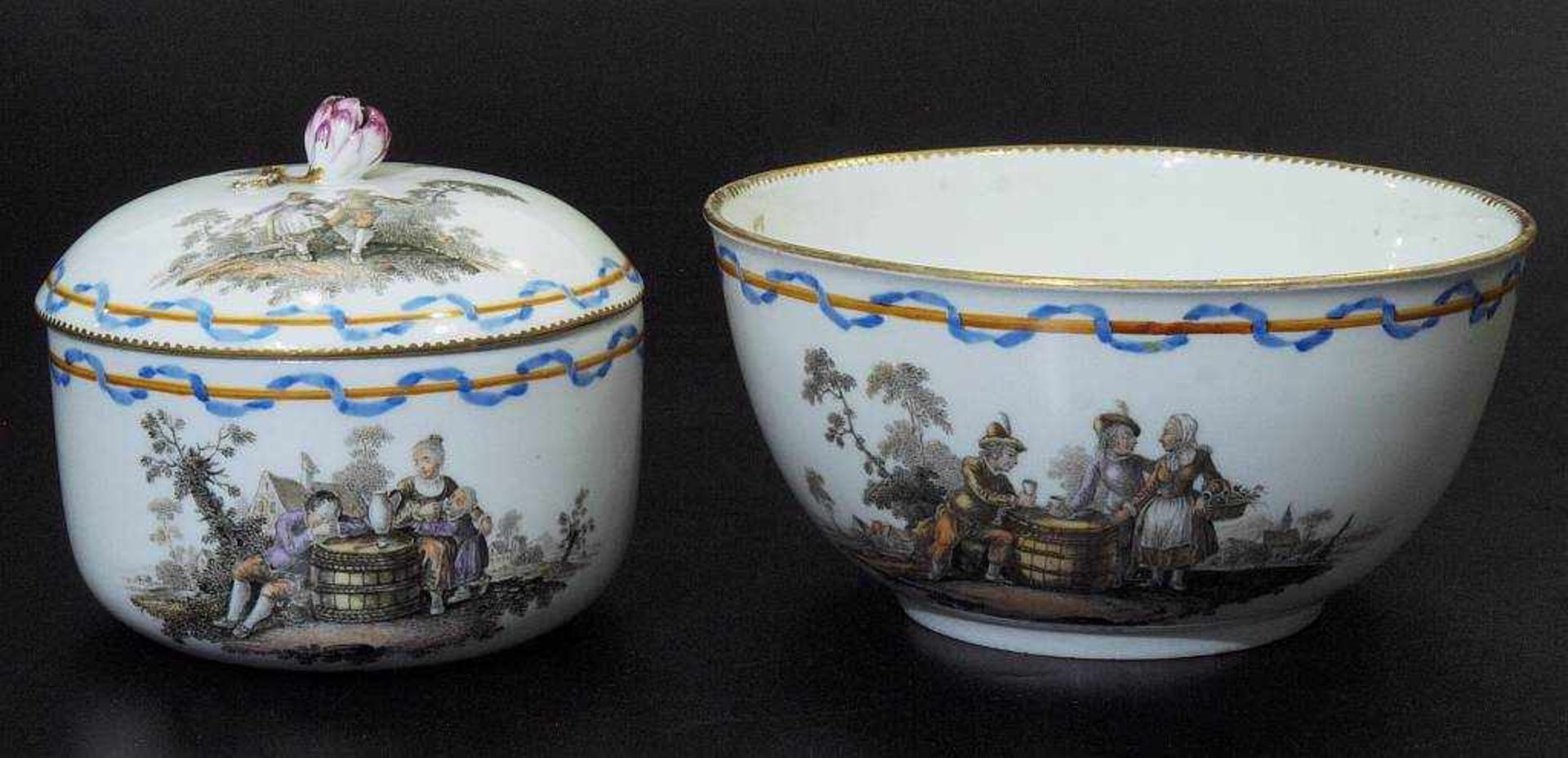 Marcolini Kaffee-/Teeservice. Marcolini Kaffee-/Teeservice. MEISSEN 1774 - 1815. Genreszenen ( - Bild 7 aus 10