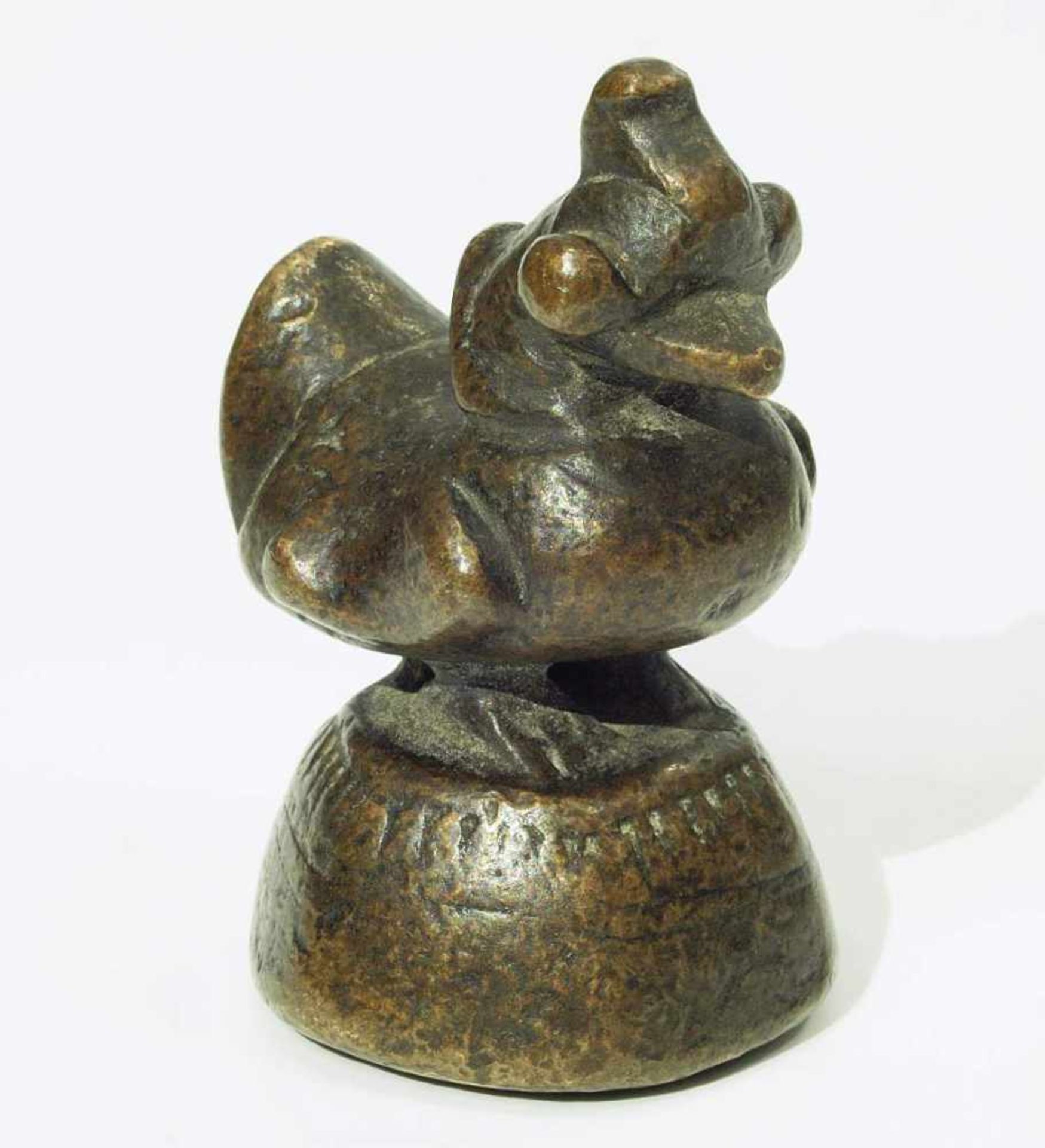 Opium Gewicht. Opium Gewicht in Entengestalt. Burma um 1800. Bronze, dunkel patiniert. Höhe 6,5 - Bild 2 aus 5