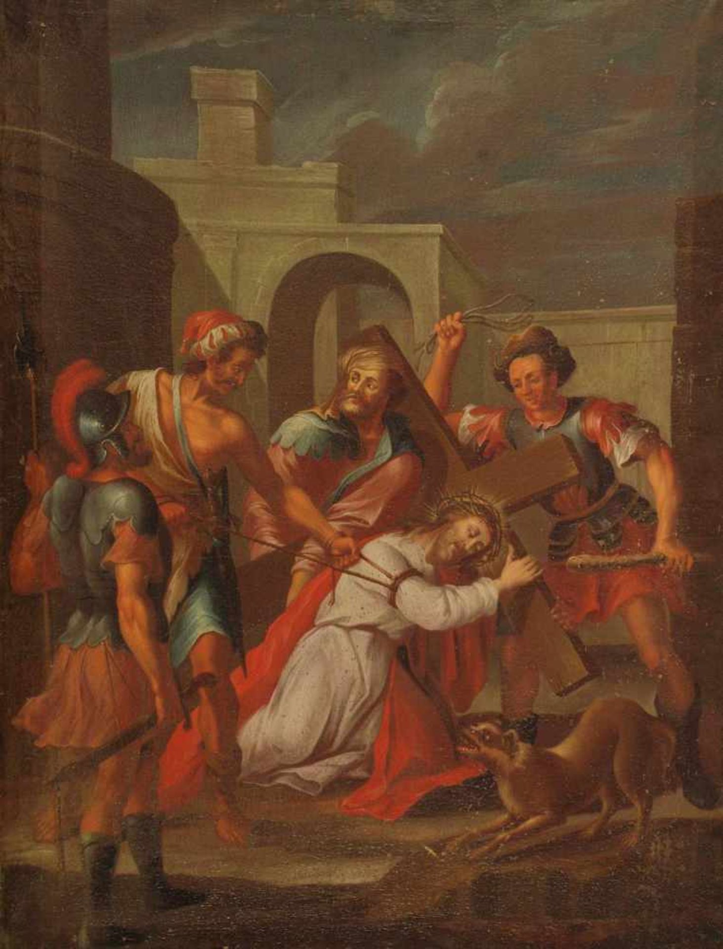 Kreuzwegstation Nr. 5 "Simon von Cyrene hilftt Jesus, das Kreuz zu tragen". Kreuzwegstation Nr. 5 " - Bild 2 aus 5
