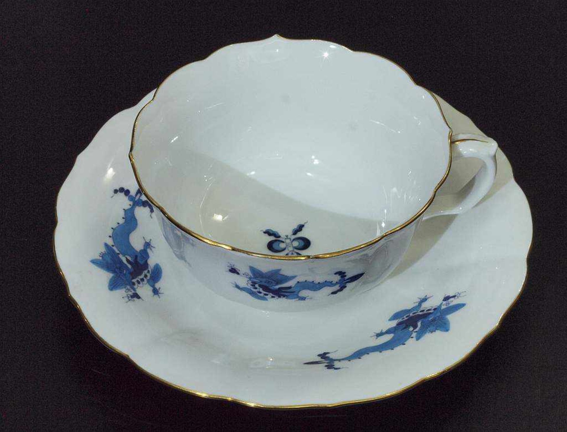 Indisch-Dekor Tassen. Untertassen. Indisch-Dekor Tassen. Untertassen. MEISSEN, um 1900 / 1920. 1) - Bild 4 aus 6