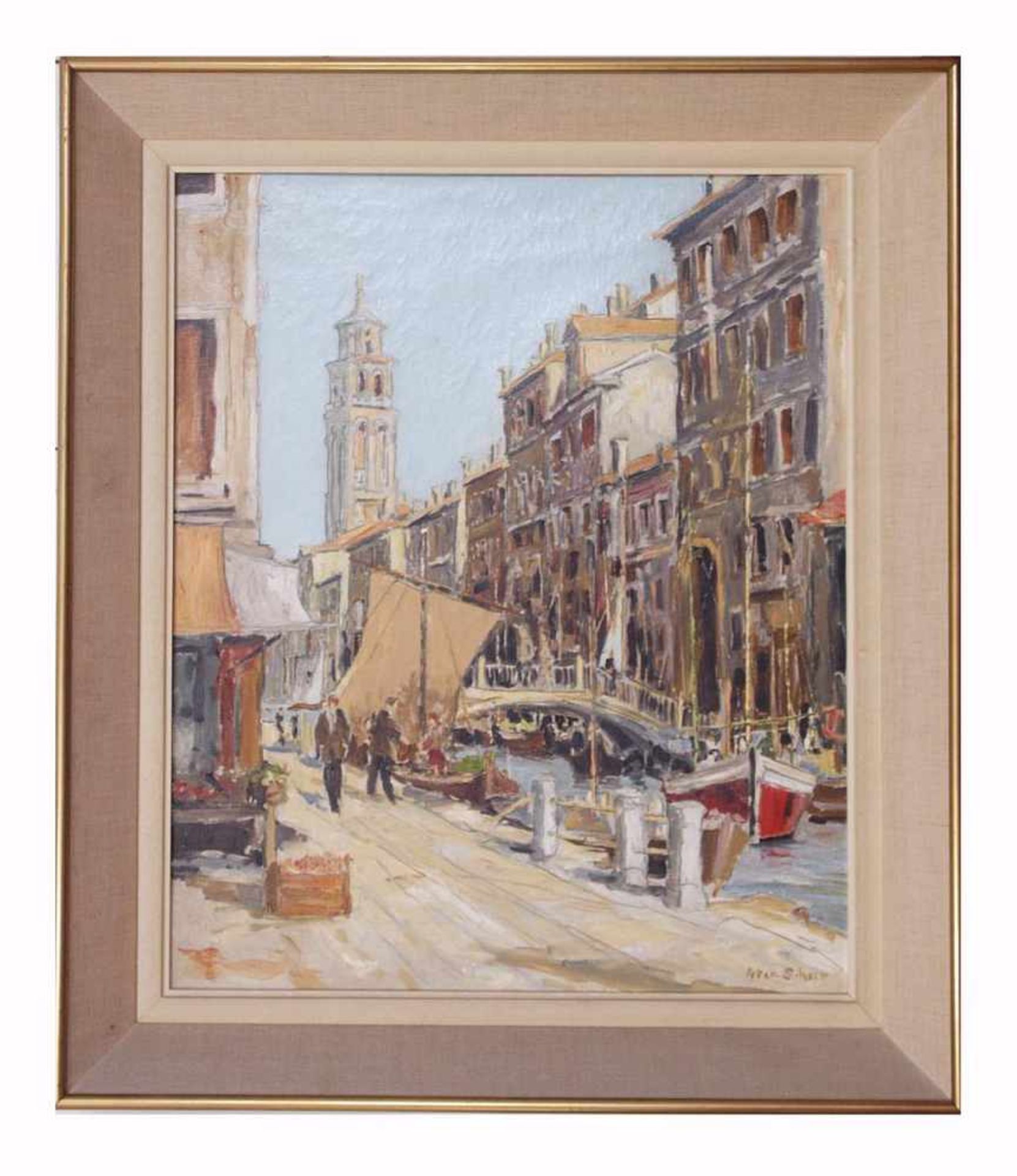 SCHEER, Peter. SCHEER, Peter. Münchner Maler des 20. Jahrhunderts. Blick auf Venedig. Öl auf - Bild 3 aus 5