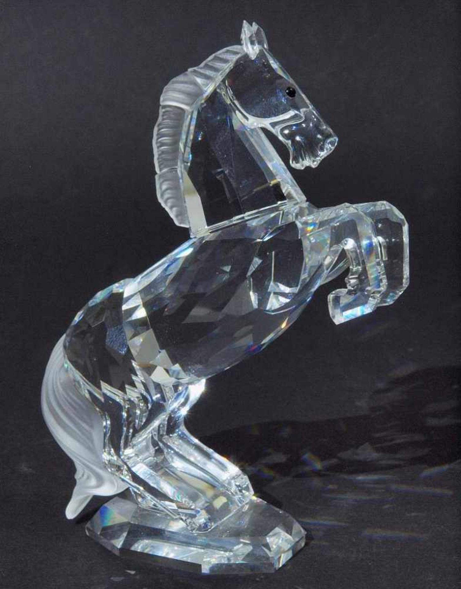 SWAROVSKI "aufsteigendes Pferd". SWAROVSKI "aufsteigendes Pferd". Farbloses Kristallglas, partiell - Bild 3 aus 6