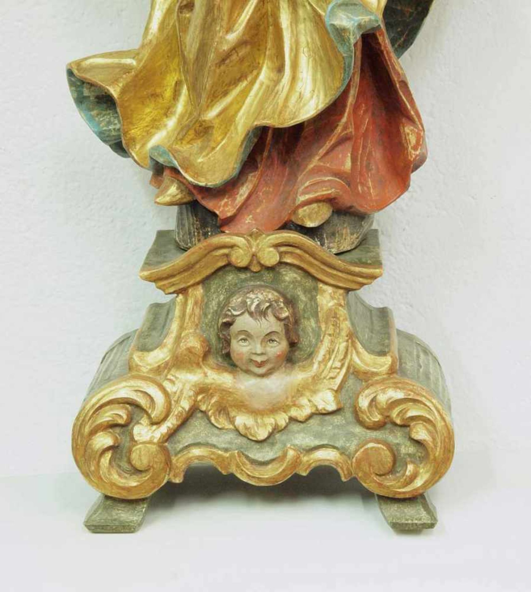 Madonna mit Kind. 19. Jahrhundert. Innsbrucker Madonna, der Stil der Ausarbeitung weist ins 18. - Bild 4 aus 7