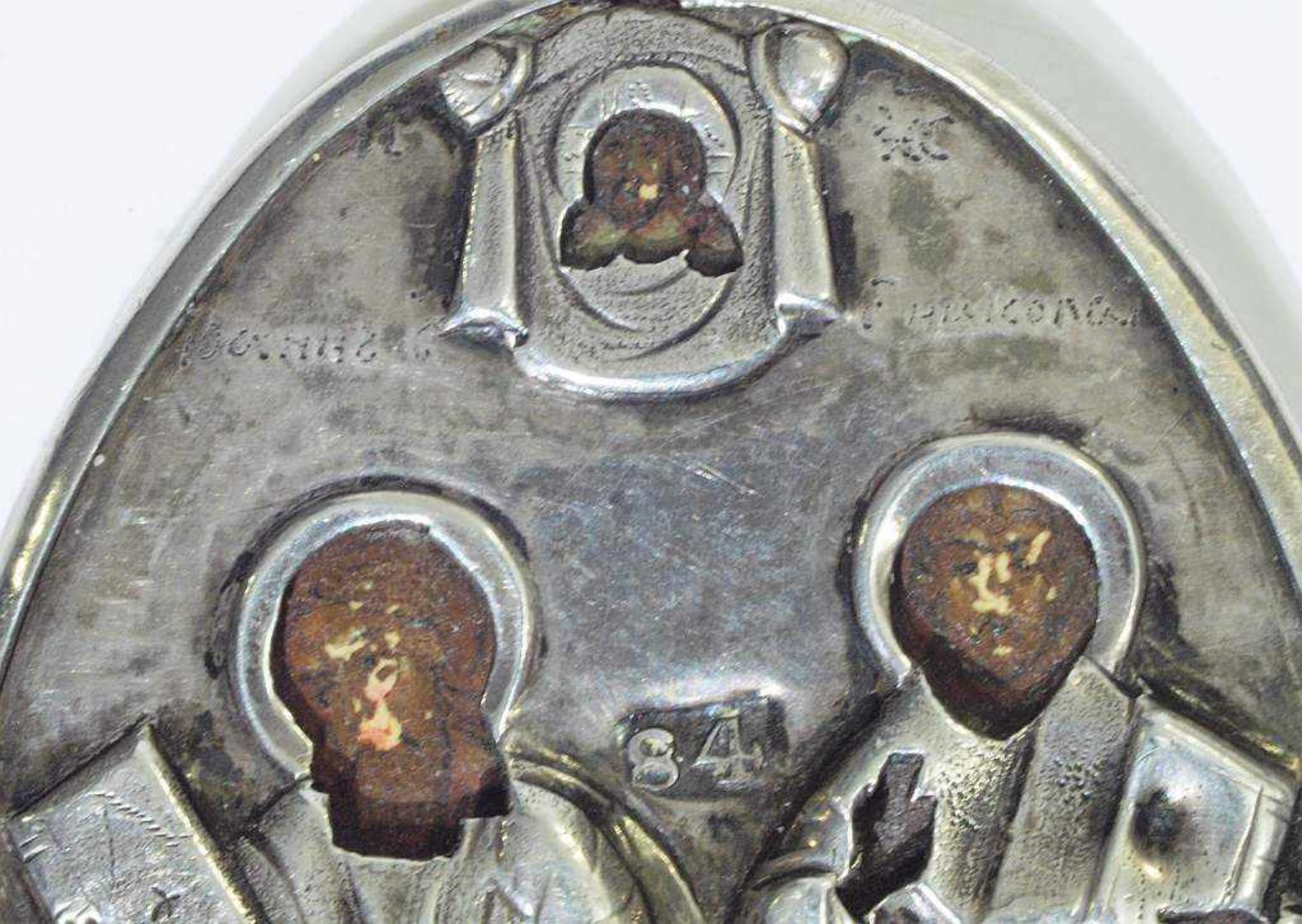 Silberanhänger mit zwei Heiligen. Silberanhänger mit zwei Heiligen. Russland, 19. Jahrhundert, - Bild 4 aus 4
