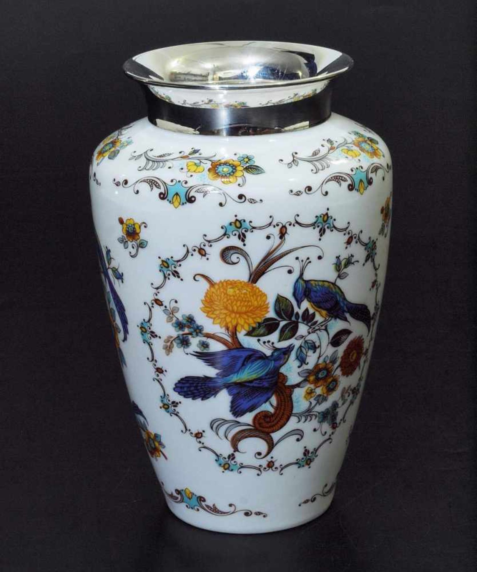 Vase mit Silbermontierung. Vase mit Silbermontierung. ROYAL PORZELLAN BAVARIA KPM, 20. - Bild 2 aus 6