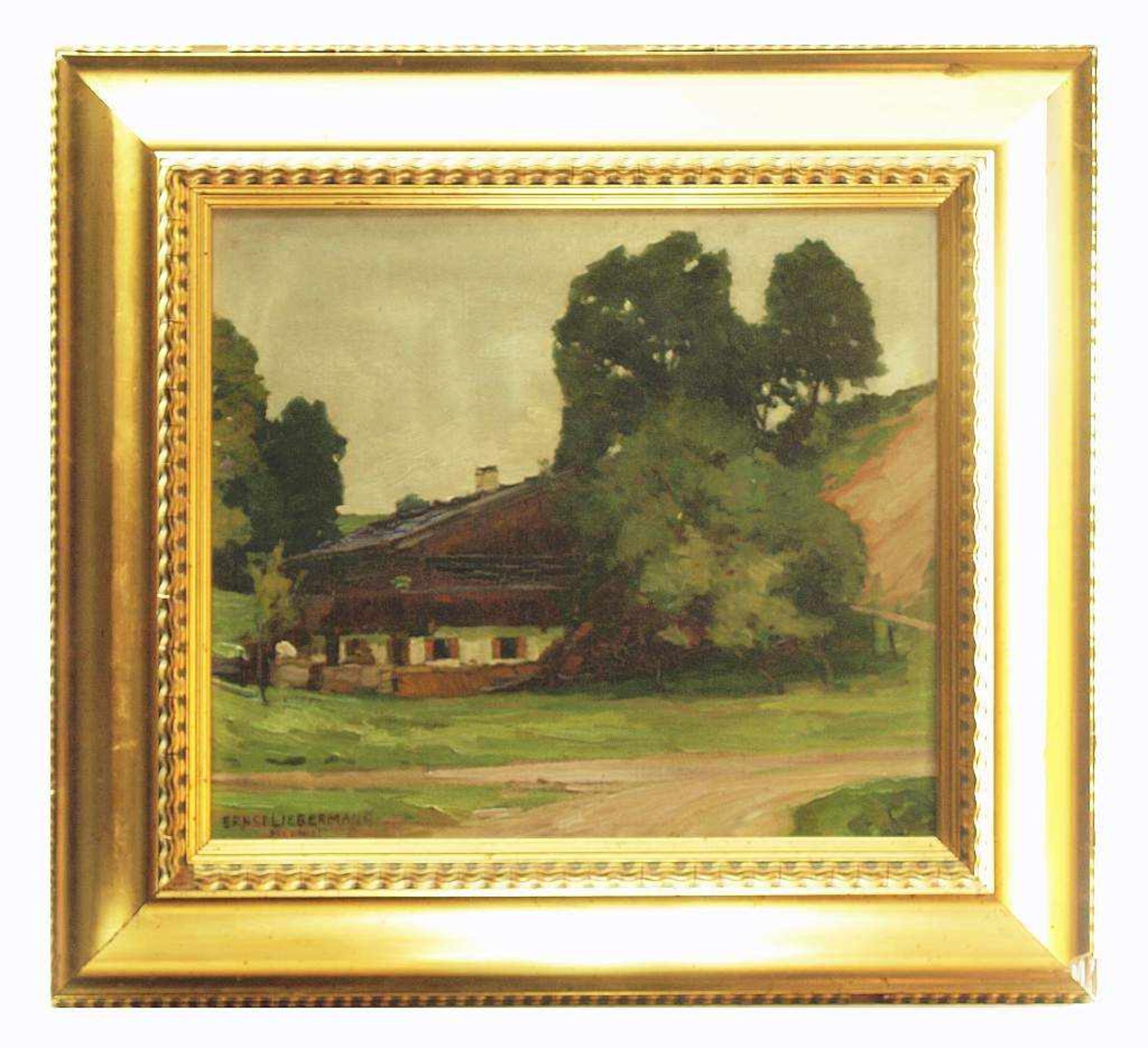 LIEBERMANN, Ernst. LIEBERMANN, Ernst. 1869 Langemüß/Meiningen - 1960 Beuerberg. Ansicht auf ein - Bild 3 aus 5