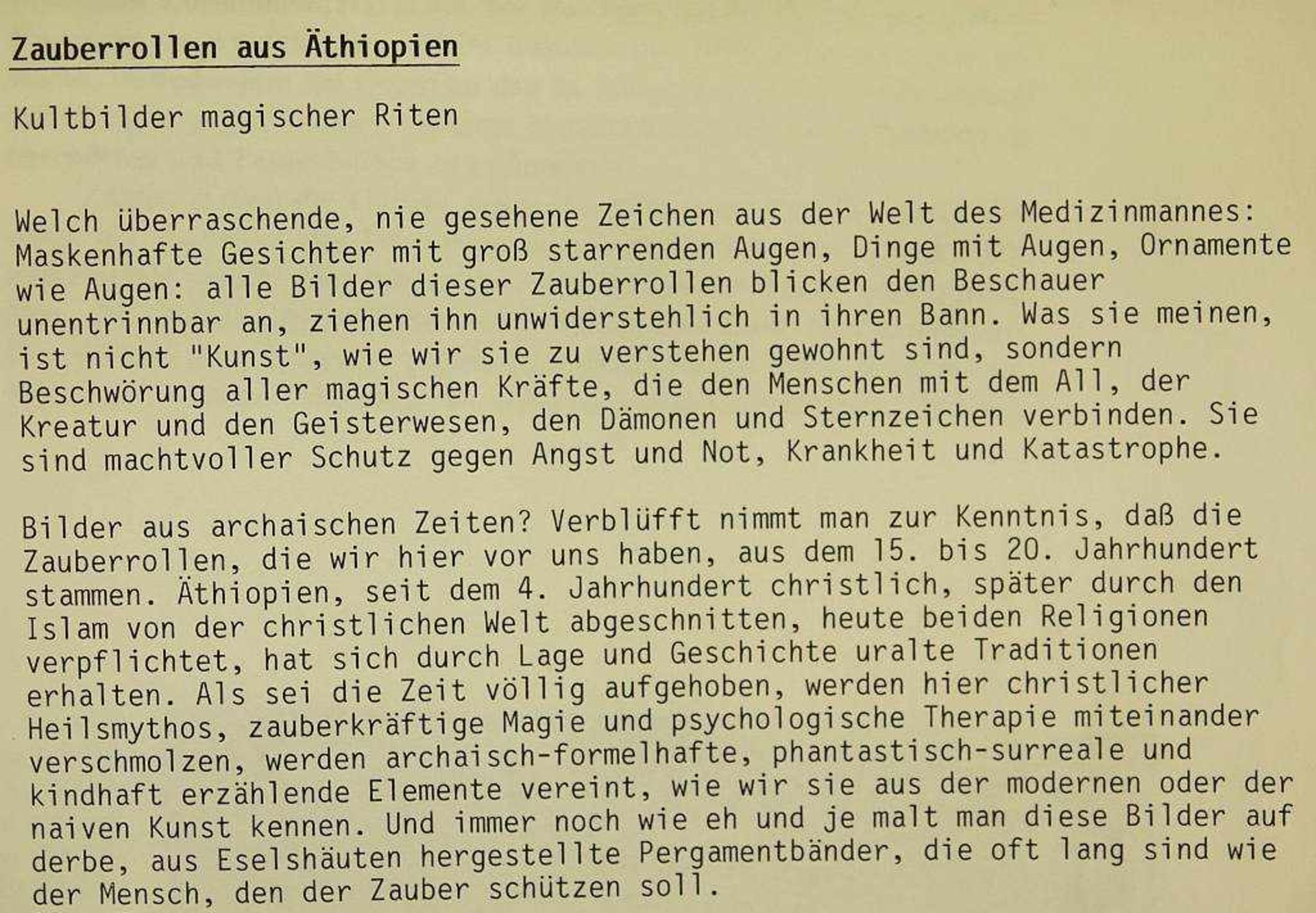 Äthiopische Zauberrolle. Äthiopische Zauberrolle. Wohl 19. Jahrhundert. Drei Pergamentstreifen mit - Bild 7 aus 7