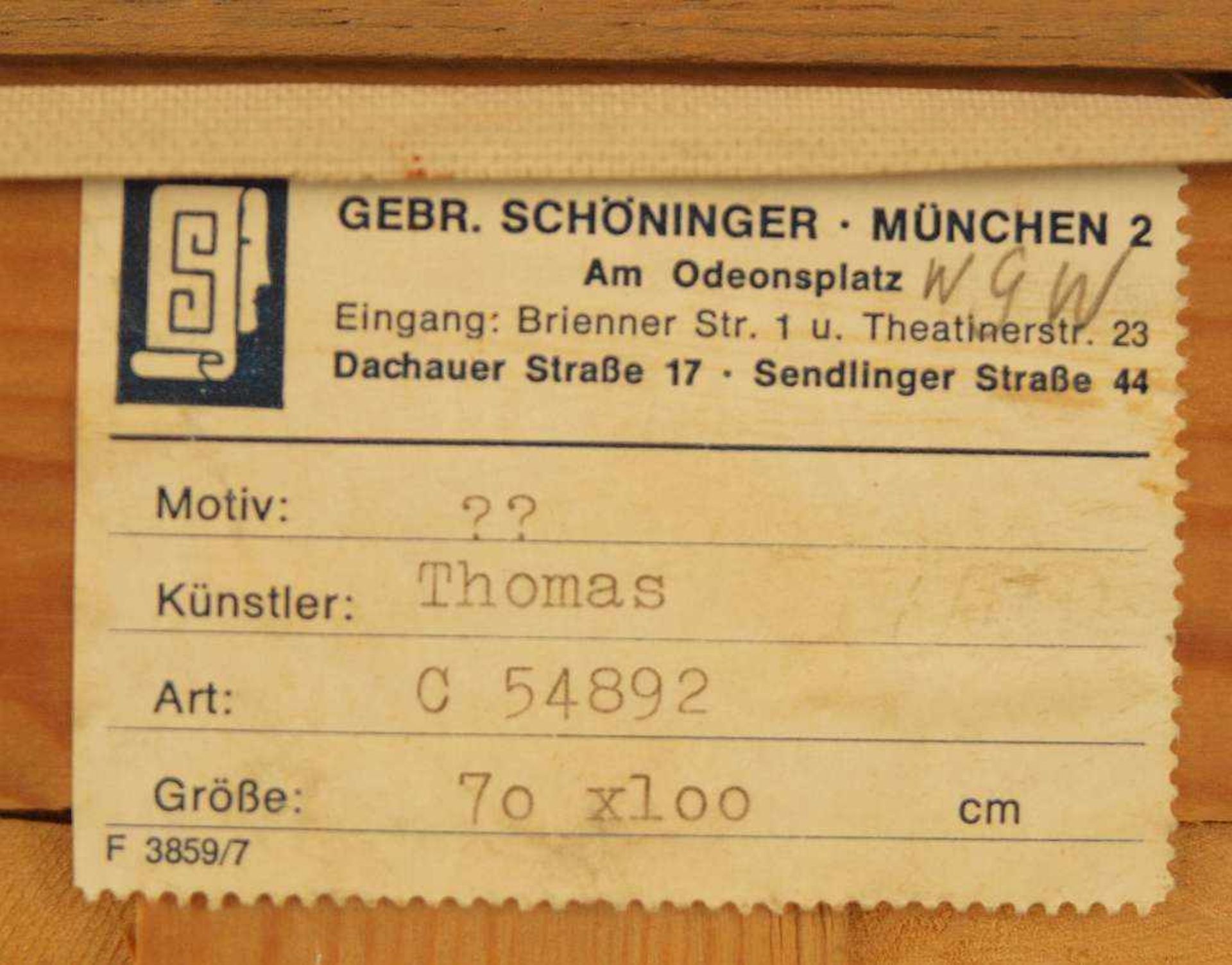 THOMAS, Joseph Heinrich. THOMAS, Joseph Heinrich. 1922 Dresden. Sommerliche Waldlichtung im - Bild 5 aus 6