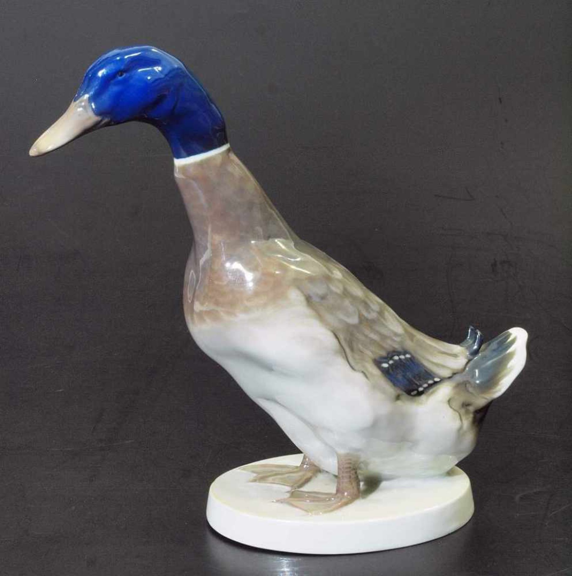 Tierfigur "Erpel".Tierfigur "Erpel". ROSENTHAL Germany Kunstabteilung Selb. Entwurf Willy Zügel, - Bild 2 aus 4