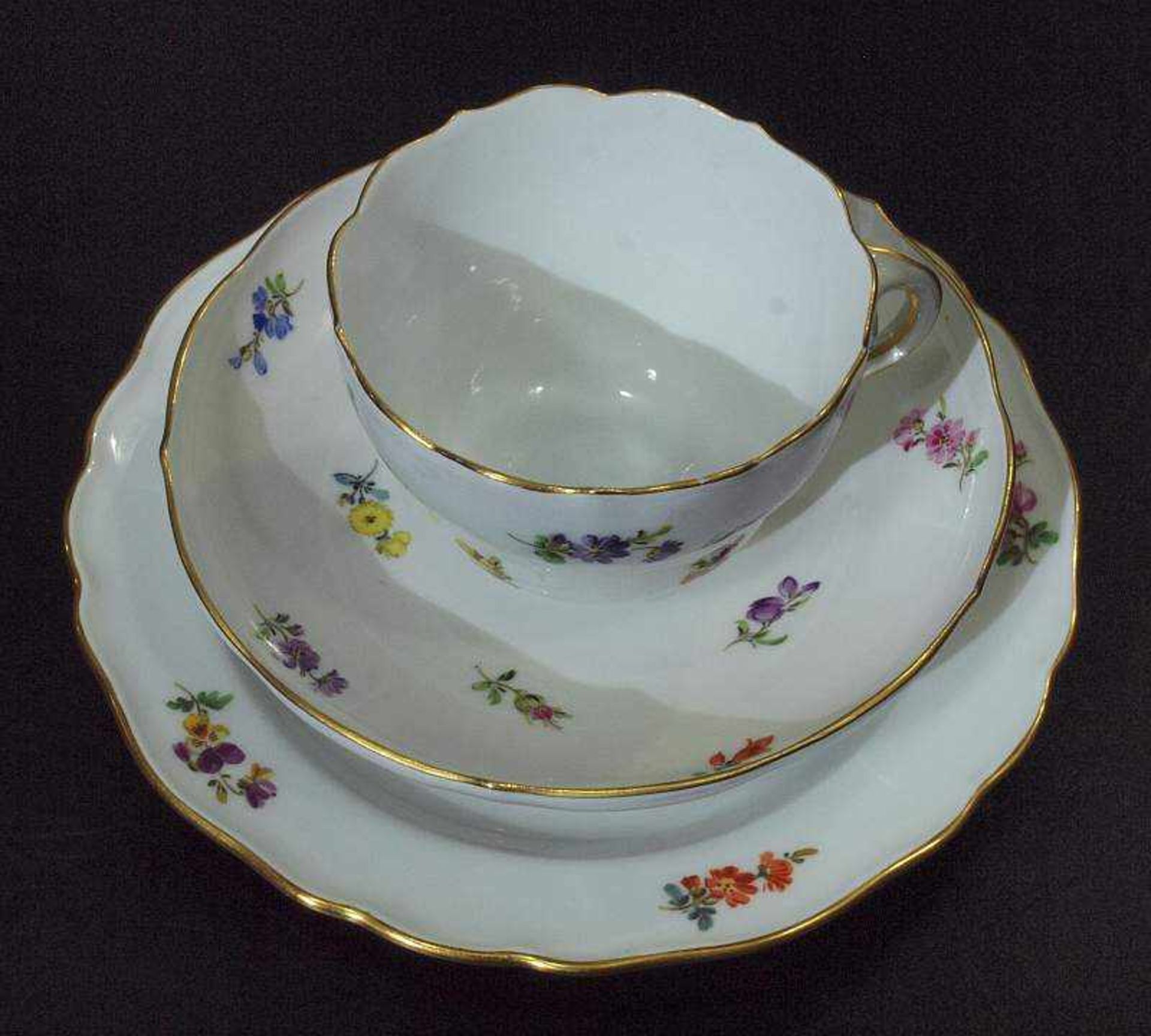 Teeservice MEISSEN. Teeservice MEISSEN, Marke 1860 - 1923 und Marke 1923 - 1934. 1. Wahl. Farbige - Bild 6 aus 6