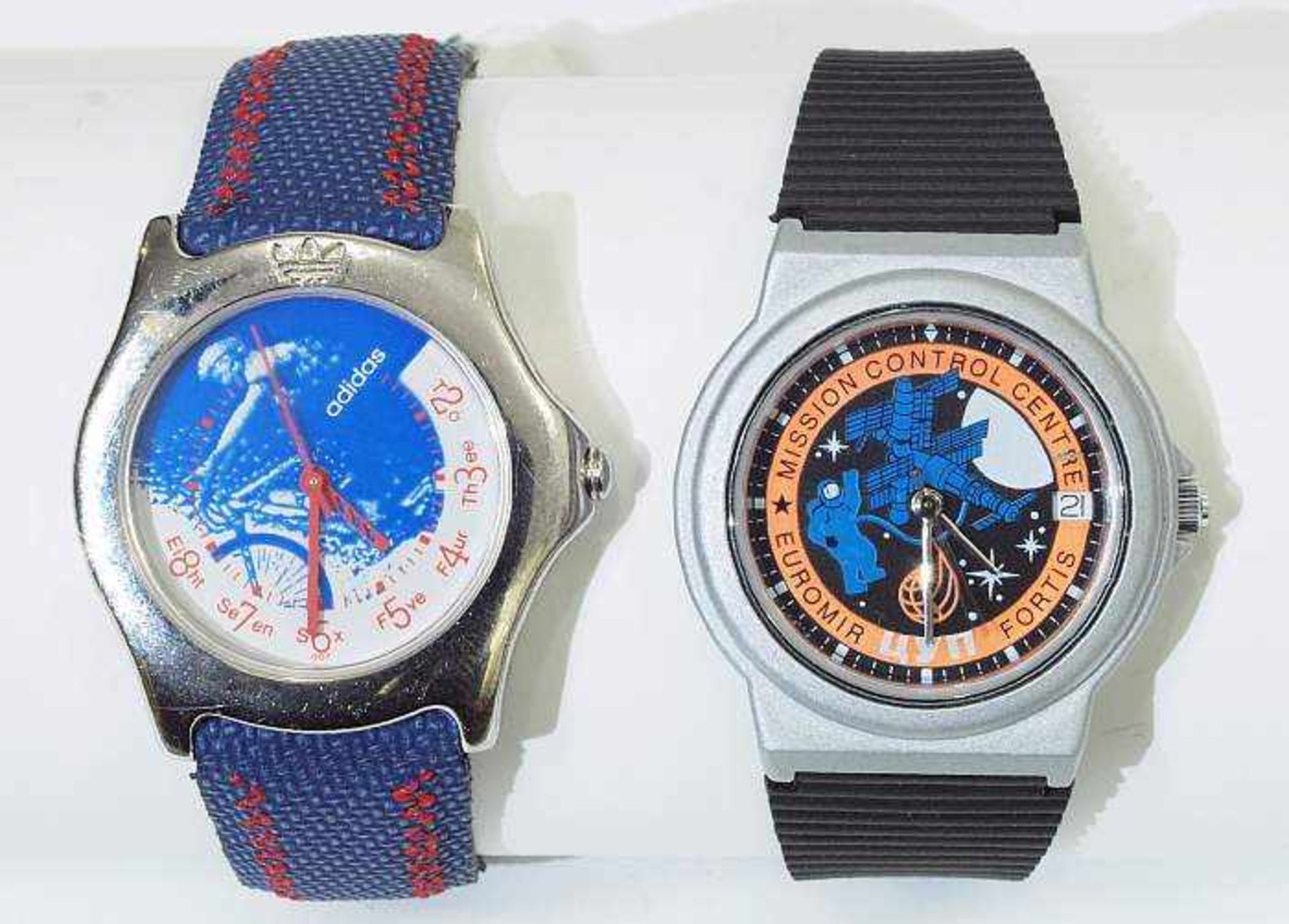 Zwei Armbanduhren.Zwei Armbanduhren. 1) Herren-Armbanduhr. FORTIS/Schweiz, 20. Jahrhundert. Rundes