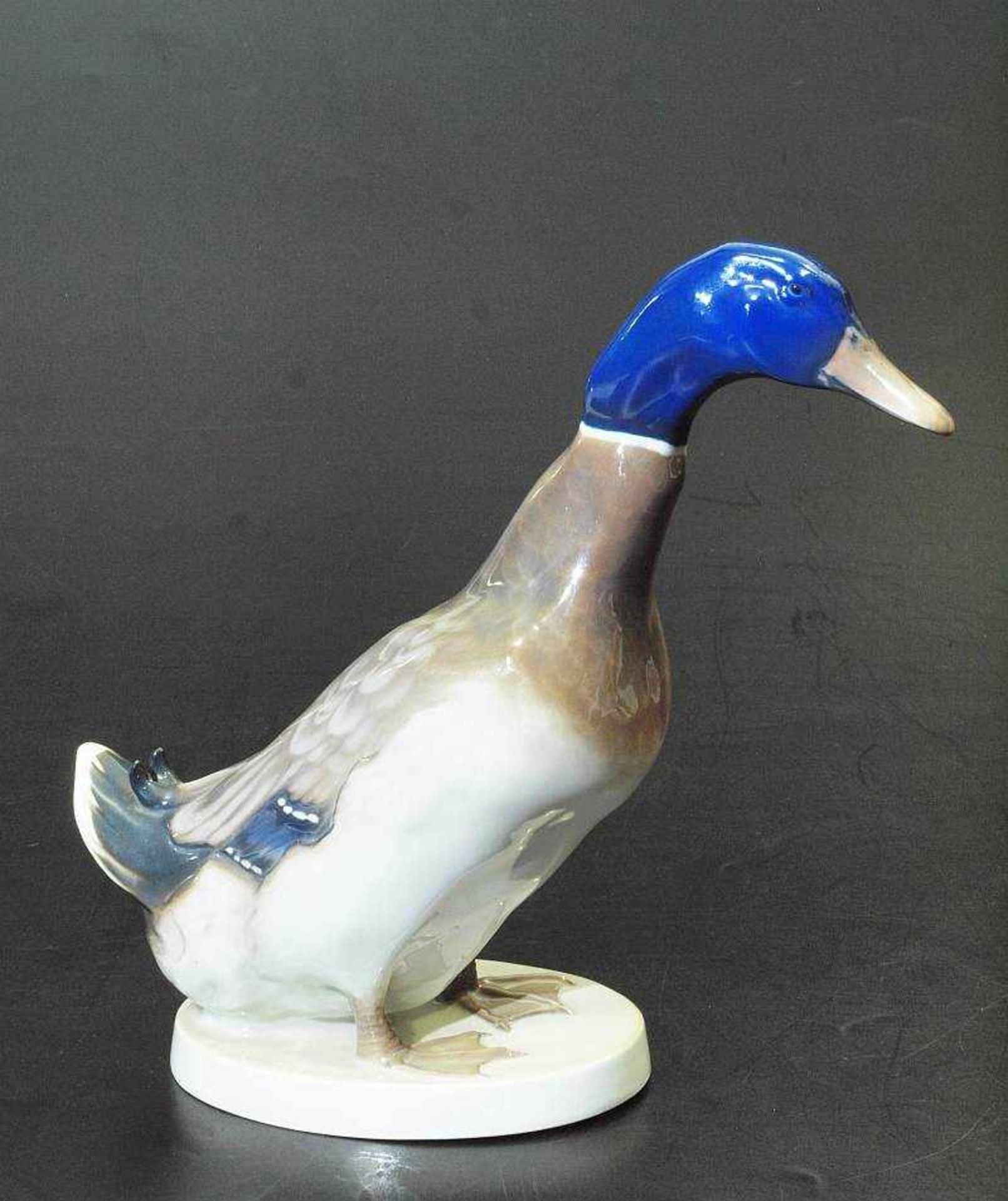 Tierfigur "Erpel".Tierfigur "Erpel". ROSENTHAL Germany Kunstabteilung Selb. Entwurf Willy Zügel, - Bild 3 aus 4