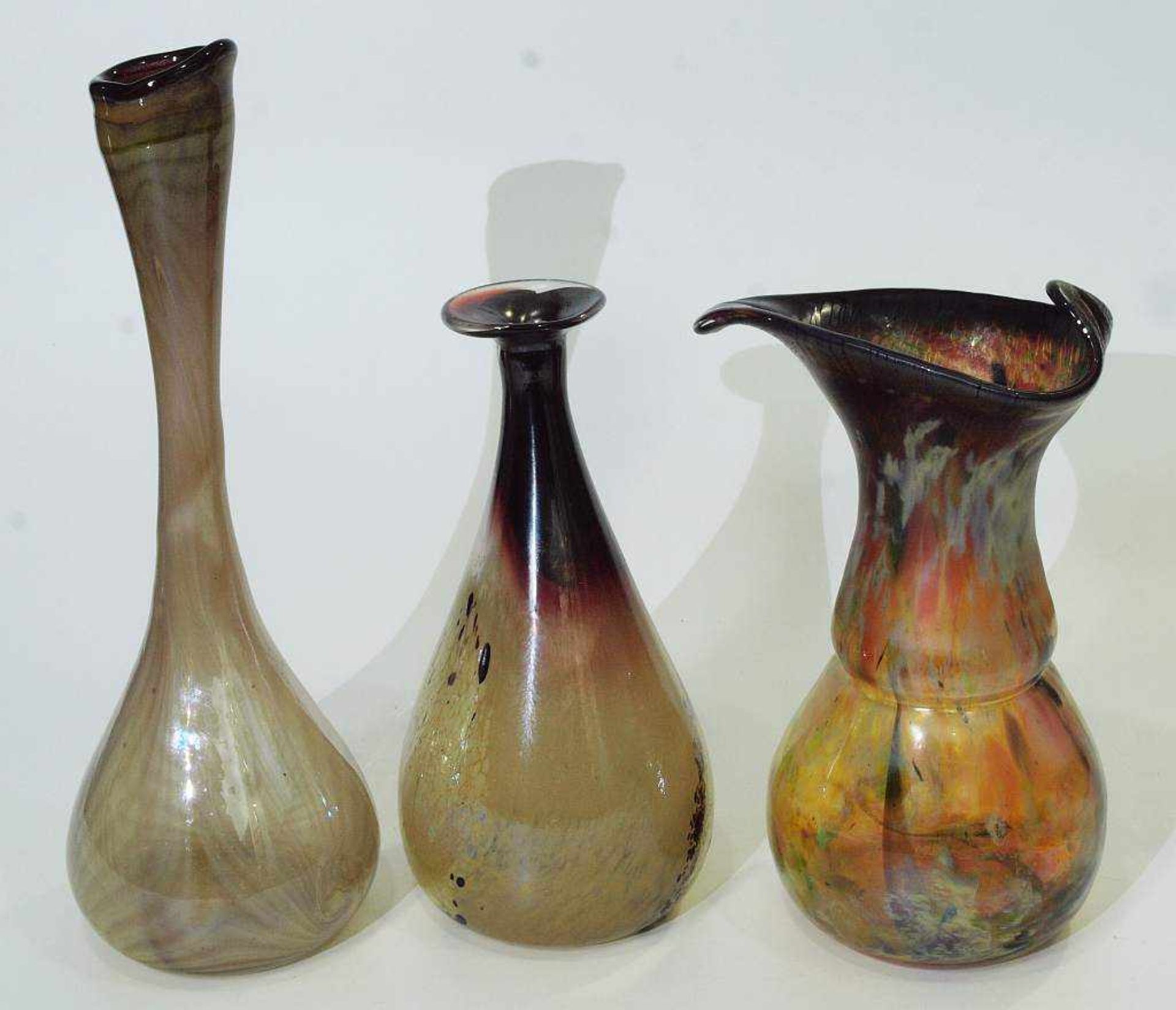 Konvolut: vier Vasen, ein Kelchglas. Glashütte EISCH. Konvolut: vier Vasen, ein Kelchglas. Glashütte - Bild 5 aus 7