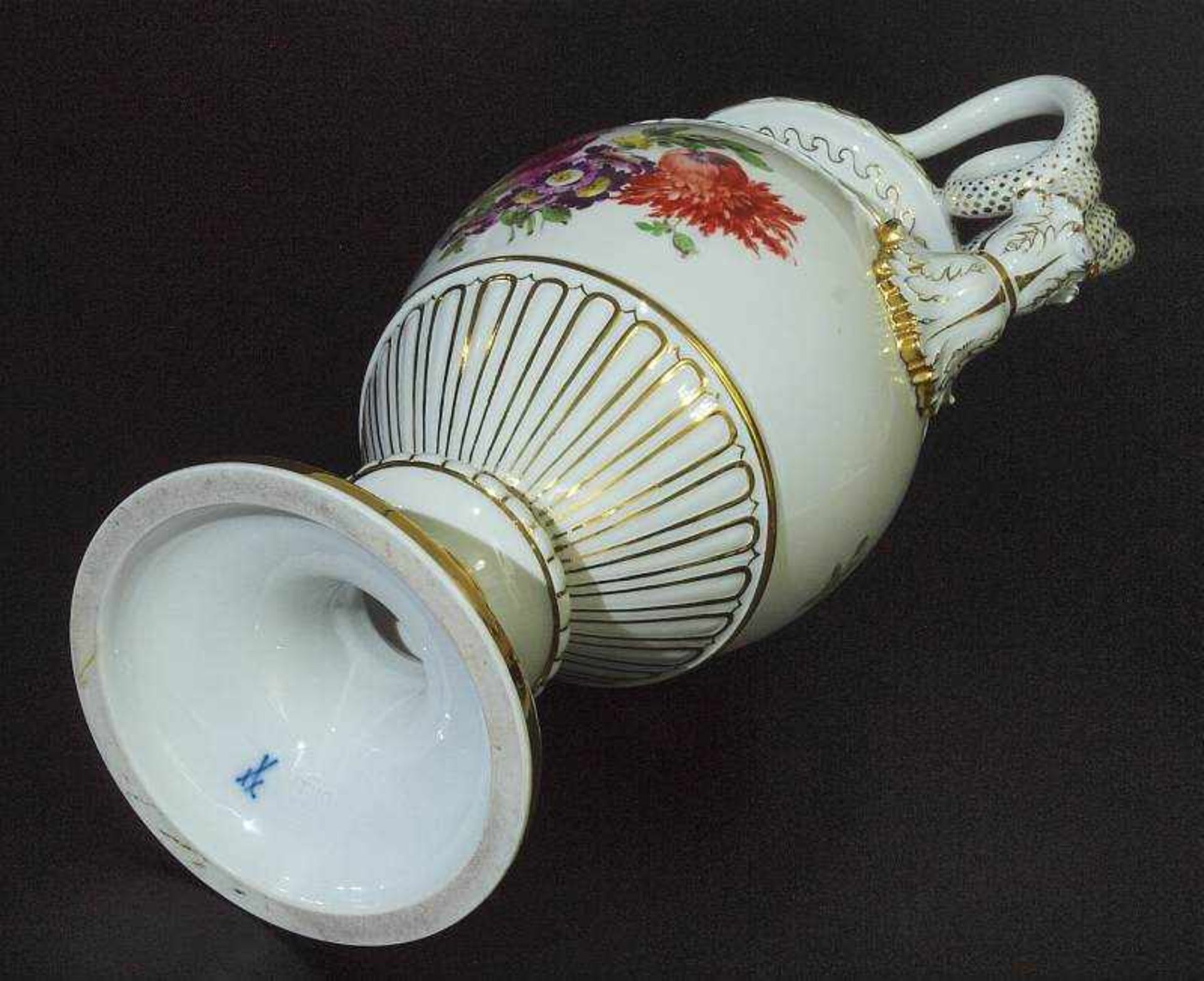 Schlangenhenkelvase.Schlangenhenkelvase. MEISSEN Marke 1860 - 1923, 1. Wahl. Modell von Ernst August - Bild 6 aus 6