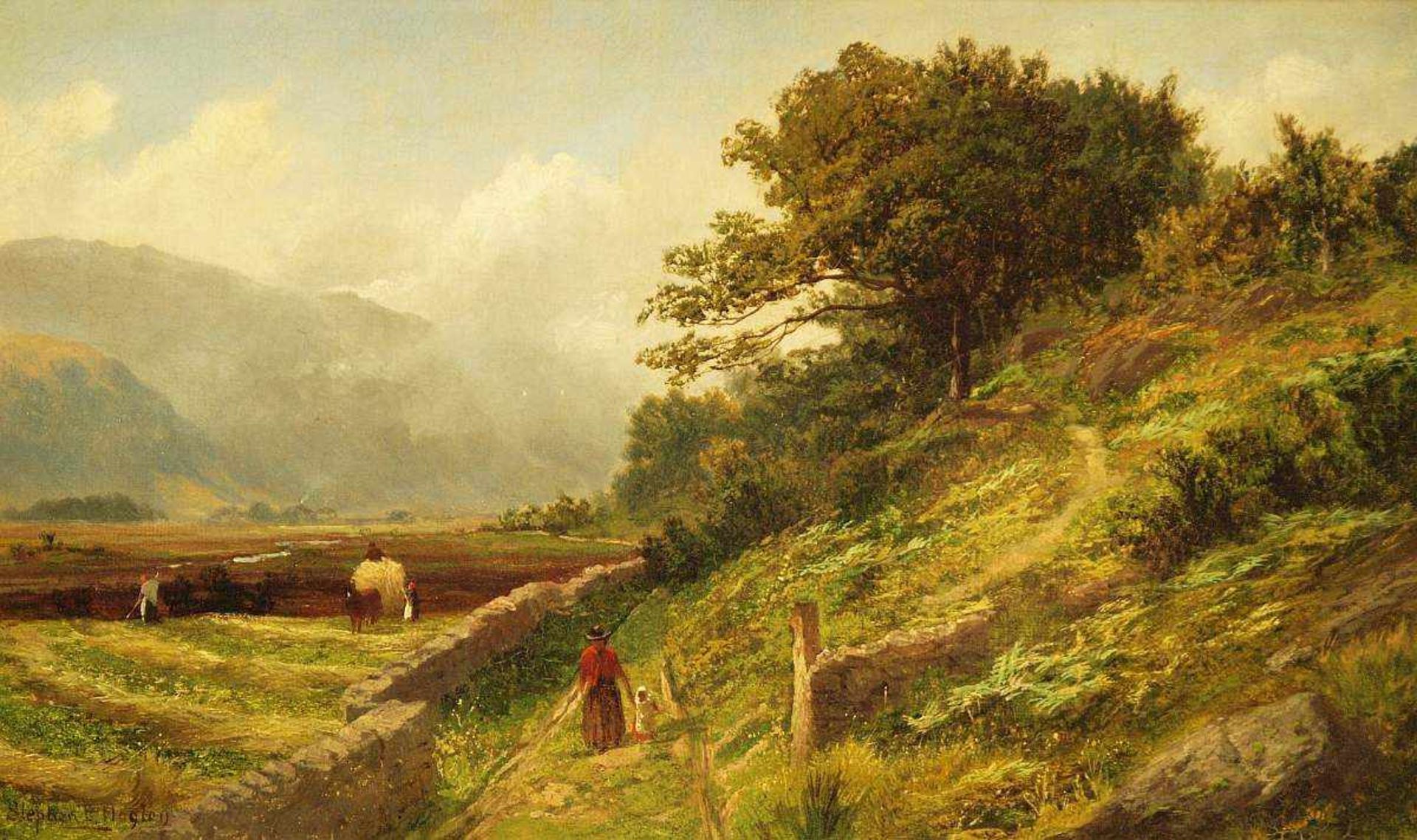 HOGLEY, Stephan E. HOGLEY, Stephan E. Britisch, 1842 Almondbury/Huddenfield - 1927. Berglandschaft - Bild 2 aus 6