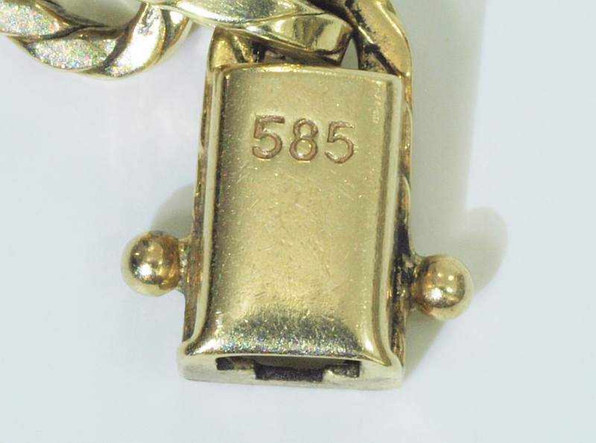 Armband mit strukturierten Gliedern.Armband mit strukturierten Gliedern. 585er Gelbgold, - Image 5 of 5
