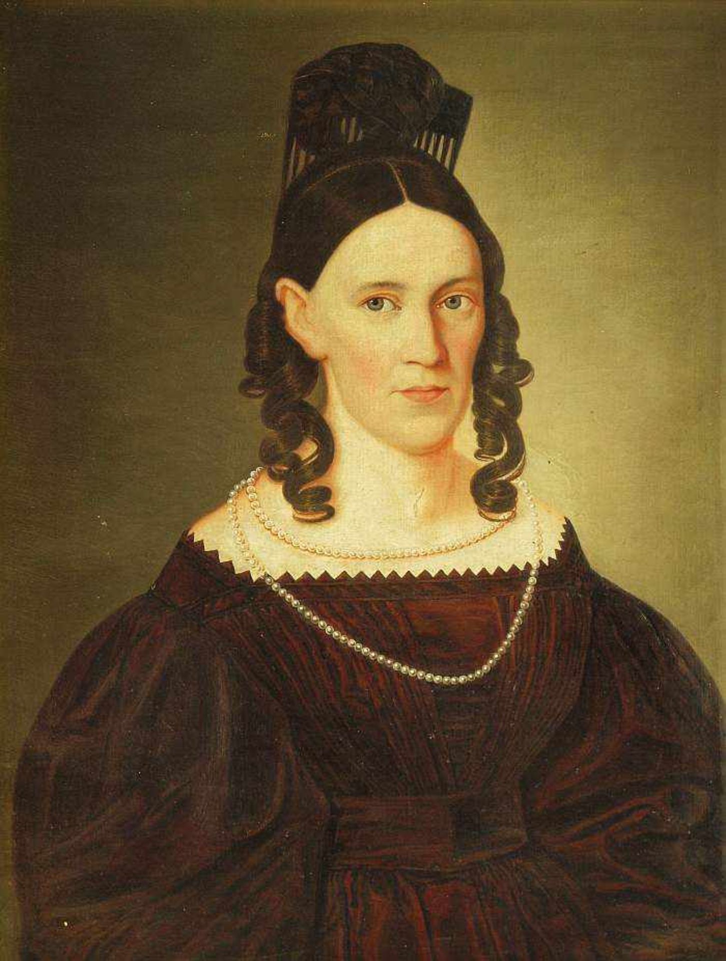 Biedermeier-Damenporträt.Biedermeier-Damenporträt. 19. Jahrhundert. Porträt einer jungen Dame im