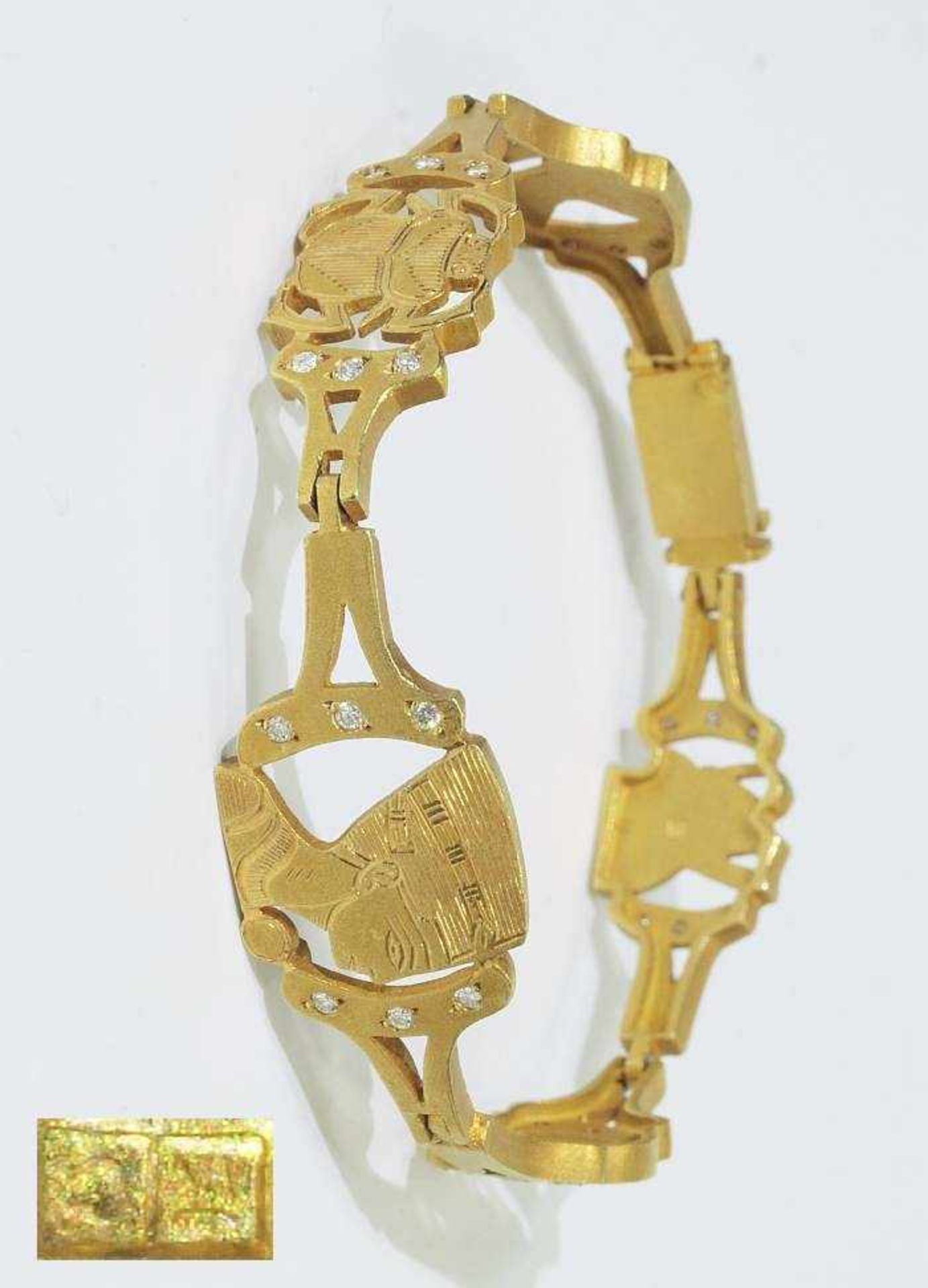 Armband. Herkunftsland Ägypten.Armband. Herkunftsland Ägypten, 750er Gelbgold geprüft.