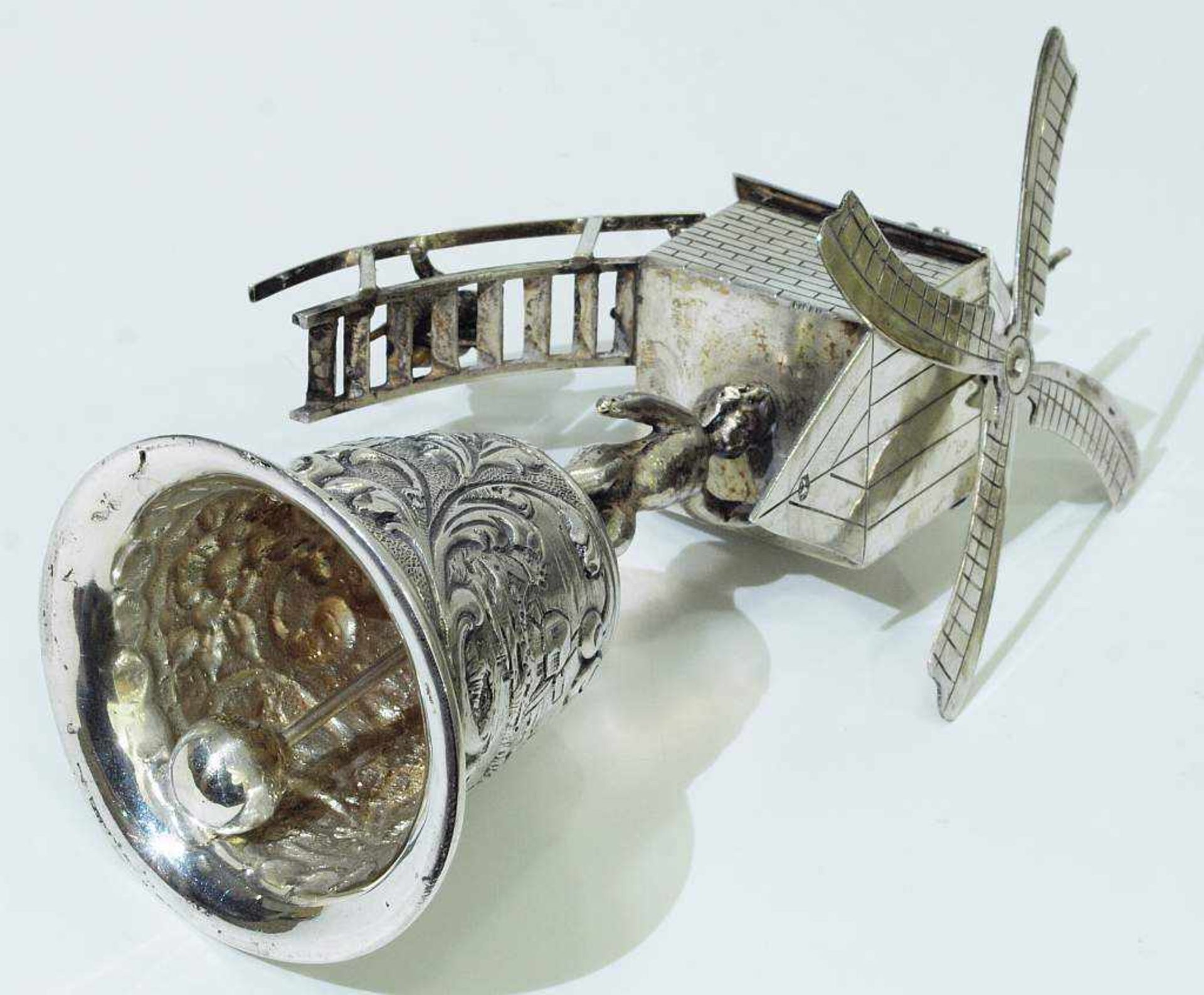 Niederländische Tischglocke.Niederländische Tischglocke. 19. Jahrhundert. Silber punziert. Gegossene - Bild 6 aus 8