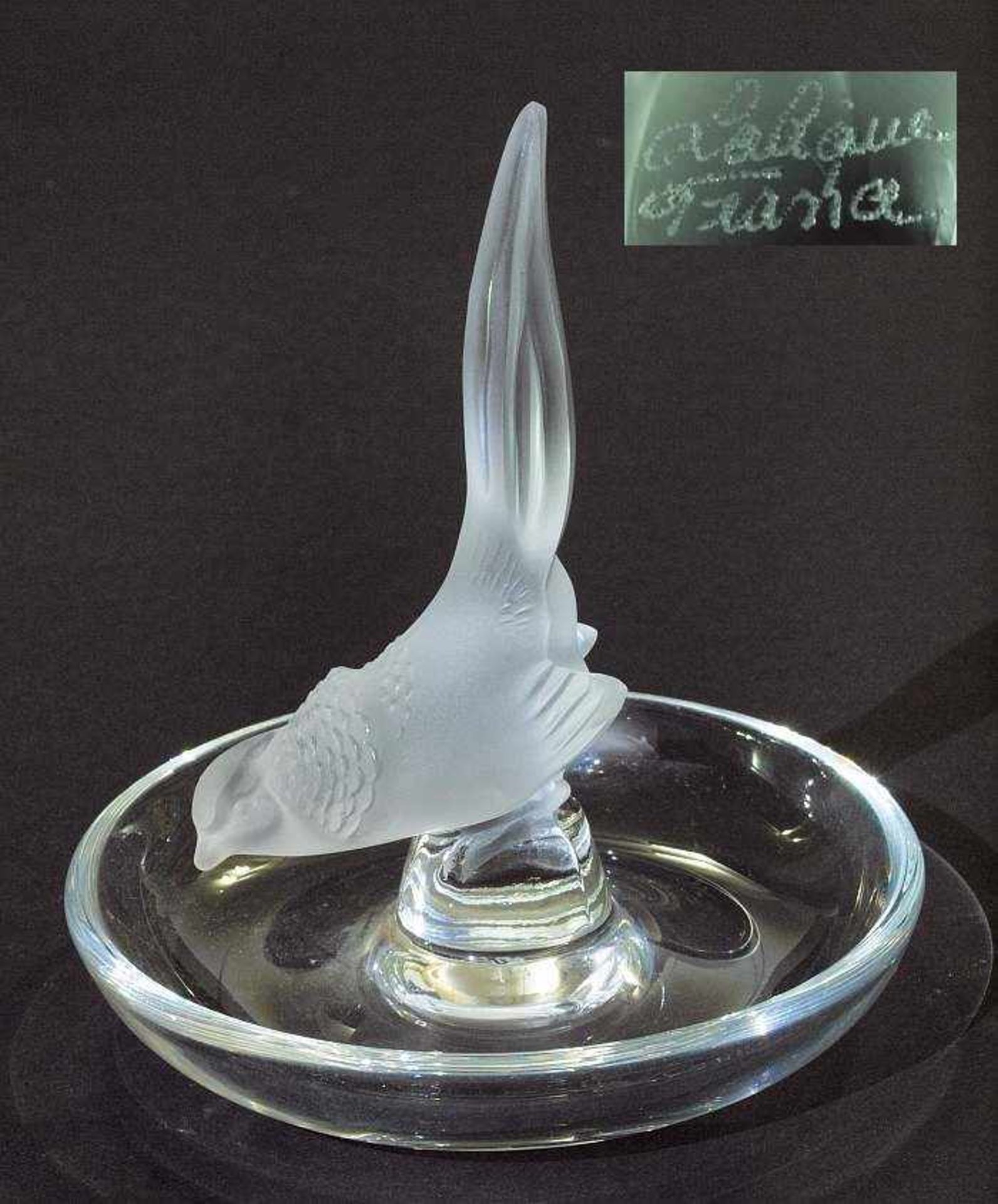 Ringschale. Ringschale. LALIQUE, Frankreich 2. Hälfte 20. Jahrhundert. Klares Pressglas, partiell