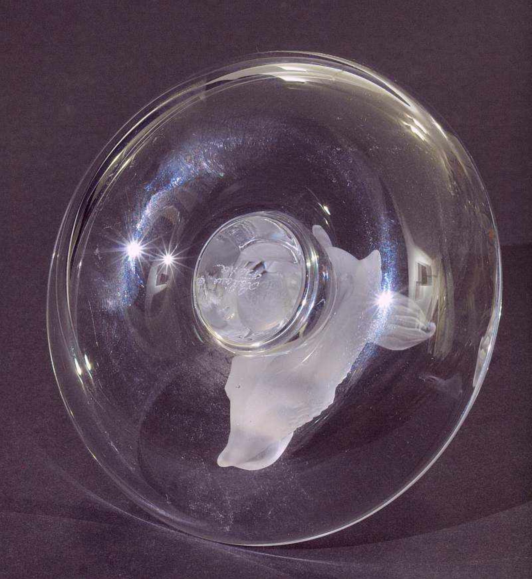 Ringschale. Ringschale. LALIQUE, Frankreich 2. Hälfte 20. Jahrhundert. Klares Pressglas, partiell - Bild 4 aus 5