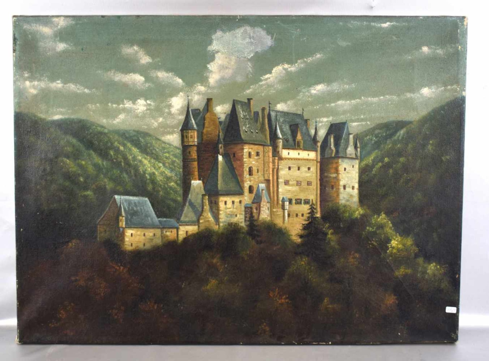 N. Gall dat. 1933, Ansicht der Burg Eltz, Öl/Lwd., u.r.sign., 57 X 78 cm, ohne Rahmen