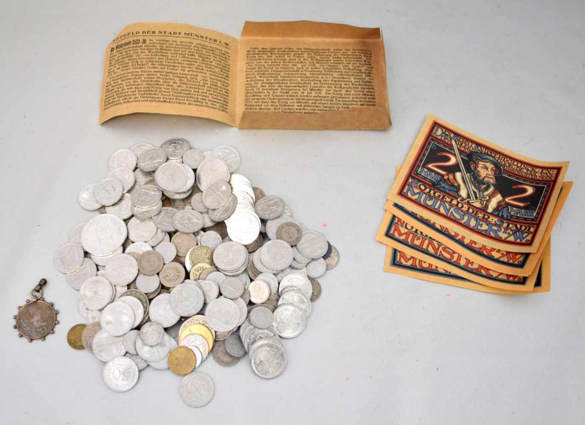 Konvolut Münzen und Notgelddiv. Münzen, Deutschland 1936