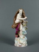 Jahreszeitenfigur (Meissen, 2.H.19.Jh.) Allegorie "Der Winters"; farbig bemalt; goldstaffiert; auf