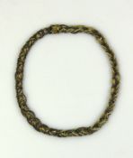 Halskette 14ct GG; geflochtener Girlandendekor; L: 43,5; 67g