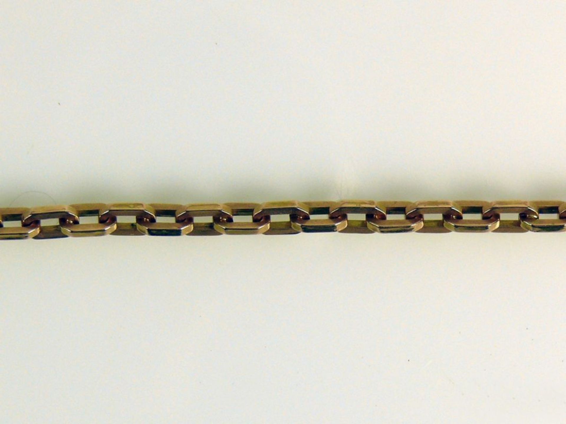 Halskette 14ct GG; Gliederform; L: 90 cm; 18g