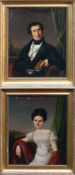 Hesse, Johann Friedrich (1792 Magdeburg - 1853 Berlin) Paar Portraits; Halbportrait des Friedrich
