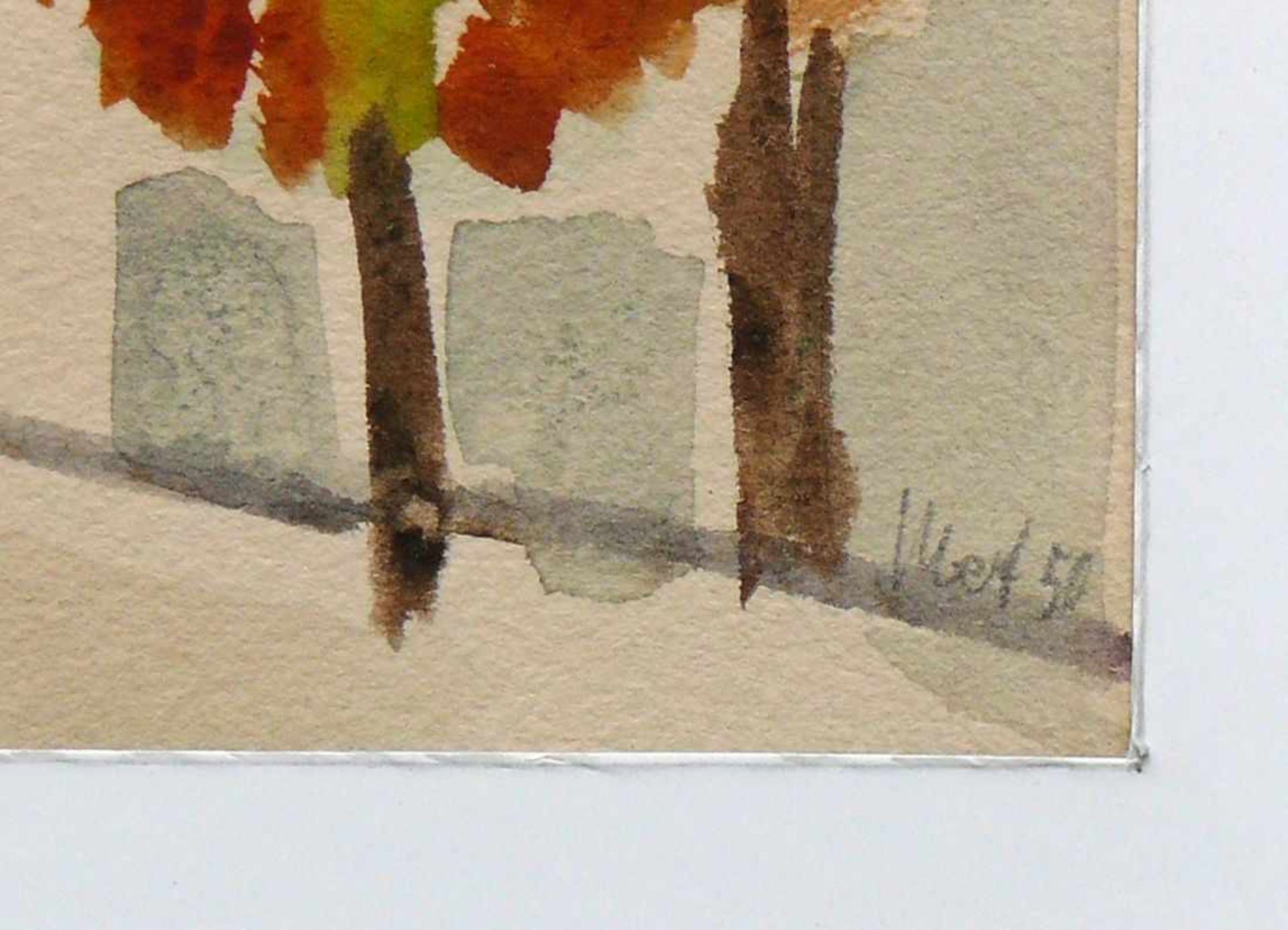 Eichler, Meret (Ravensburg 1928 - 1998) 2 "Südliche Ansichten"; Aquarelle; sign. u. dat. 50; jeweils - Bild 2 aus 4