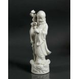 Shouhsing (China, 20.Jh.) "Gott des langen Lebens"; Weißporzellan; H: ca. 22 cm