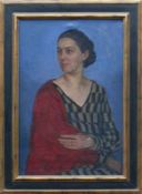 Segewitz, Eugen (1886 Pforzheim - 1952 Wangen/Untersee) Halbportrait "Dame in Schwarz"; sitzend; auf